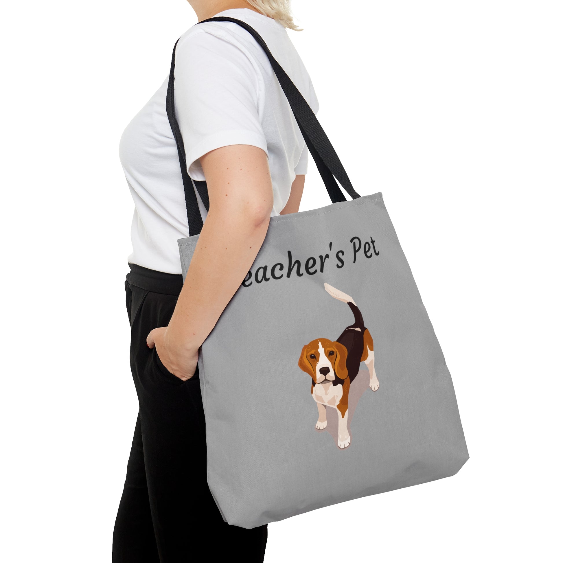 Teacher's Pet (Beagle) Tote - Gray - Finleys Online