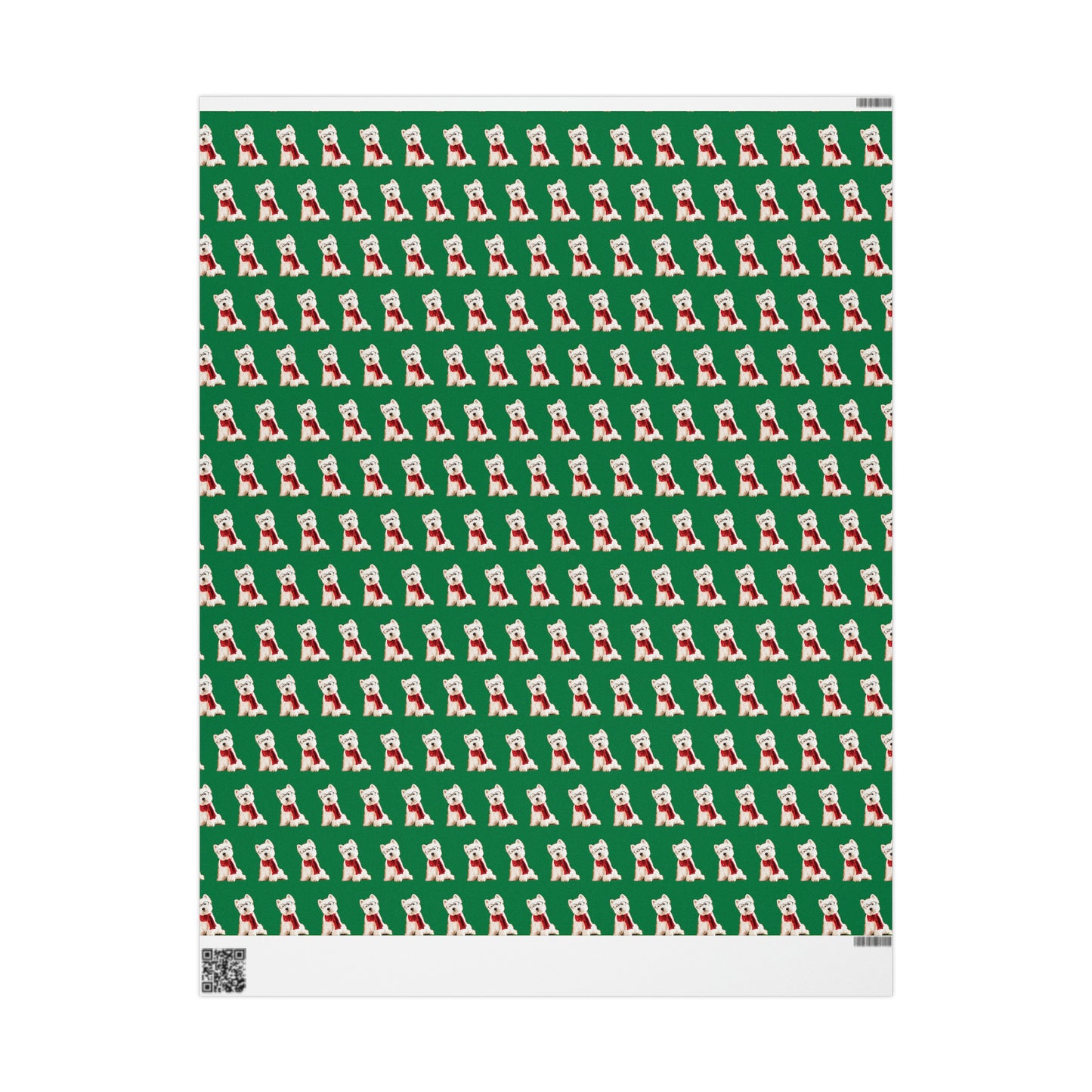 Westie Green Wrapping Paper - Finleys Online