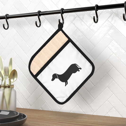 Dachshund Pot Holder with Pocket