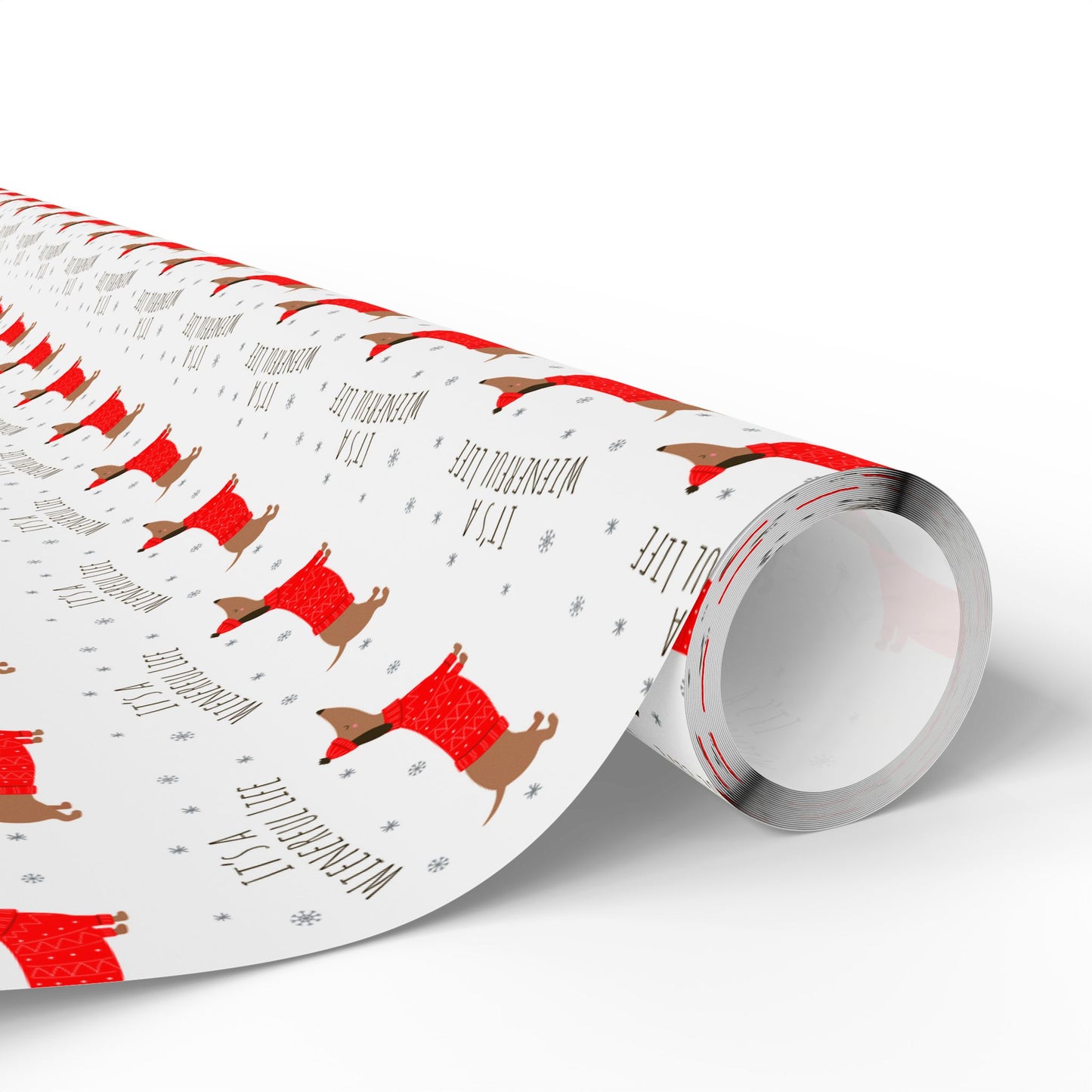 "It's a Wienerful Life" Dachshund Wrapping Paper