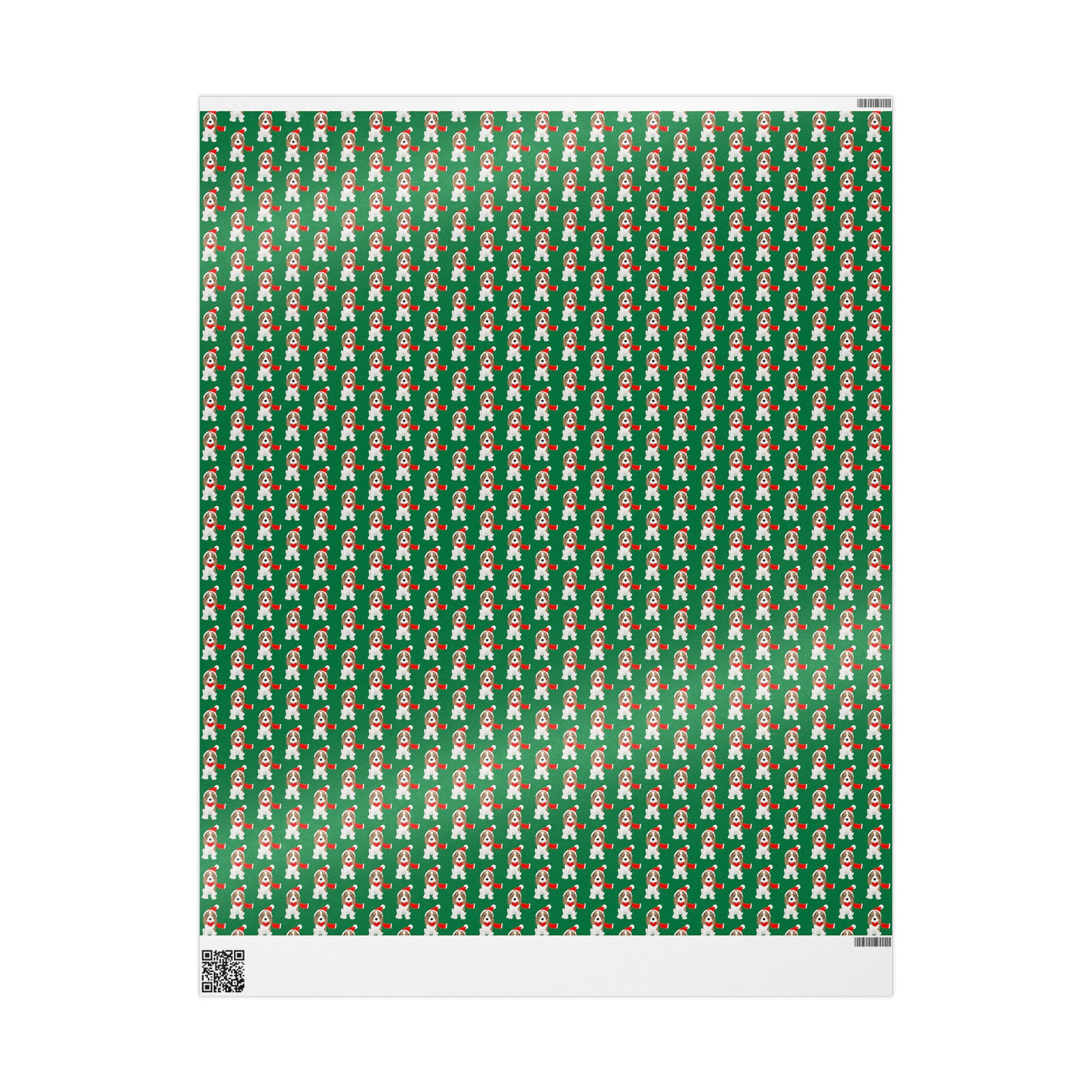 New Sizes: Beagle Puppy Green Wrapping Paper - Finleys Online