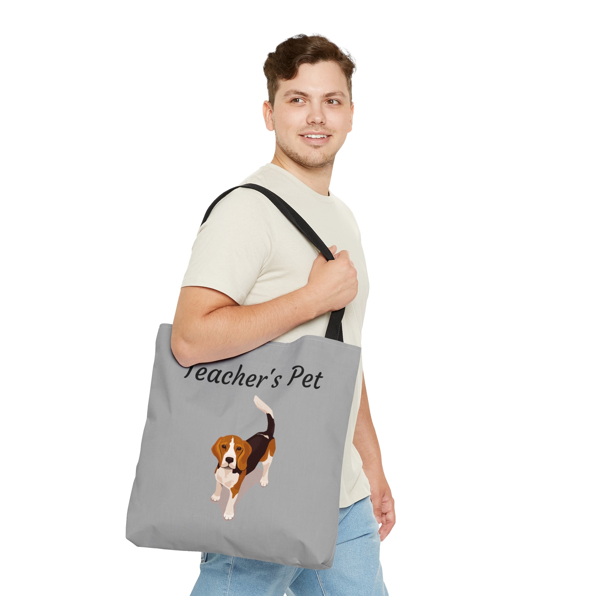 Teacher's Pet (Beagle) Tote - Gray - Finleys Online