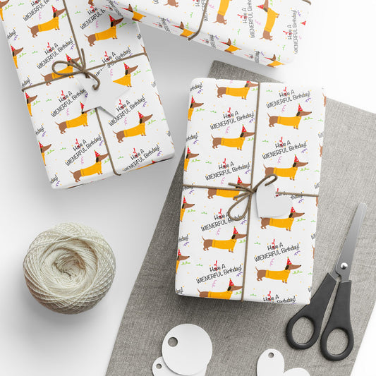 Have a Wienerful Birthday Dachshund Wrapping Paper