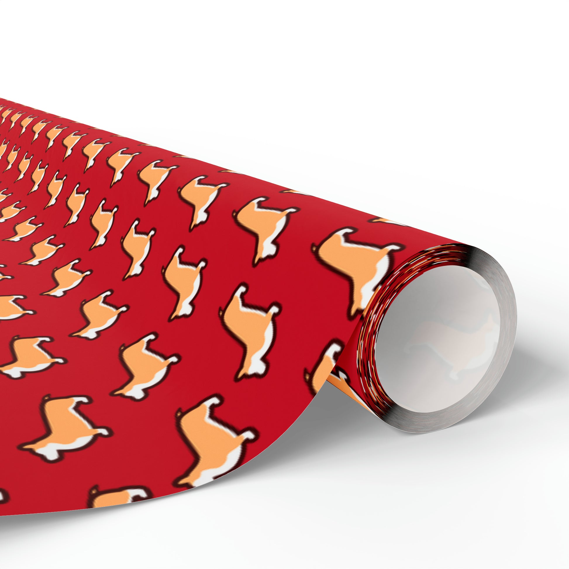 Modern Corgi Red Wrapping Paper - Finleys Online