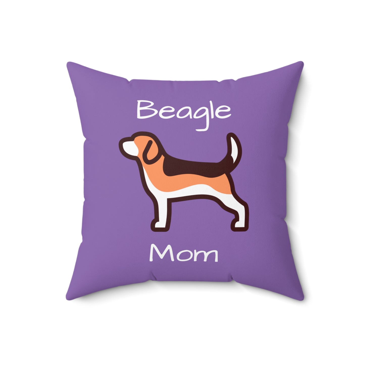 Beagle Mom Spun Polyester Square Pillow - Lavender - Finleys Online