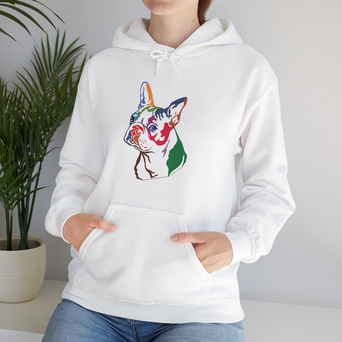 Boston Terrier Modern Art - Unisex Heavy Blend™ Hooded Sweatshirt - Finleys Online