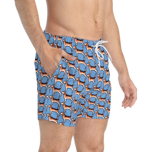 Modern Beagle Swim Trunks - Light Blue - Finleys Online