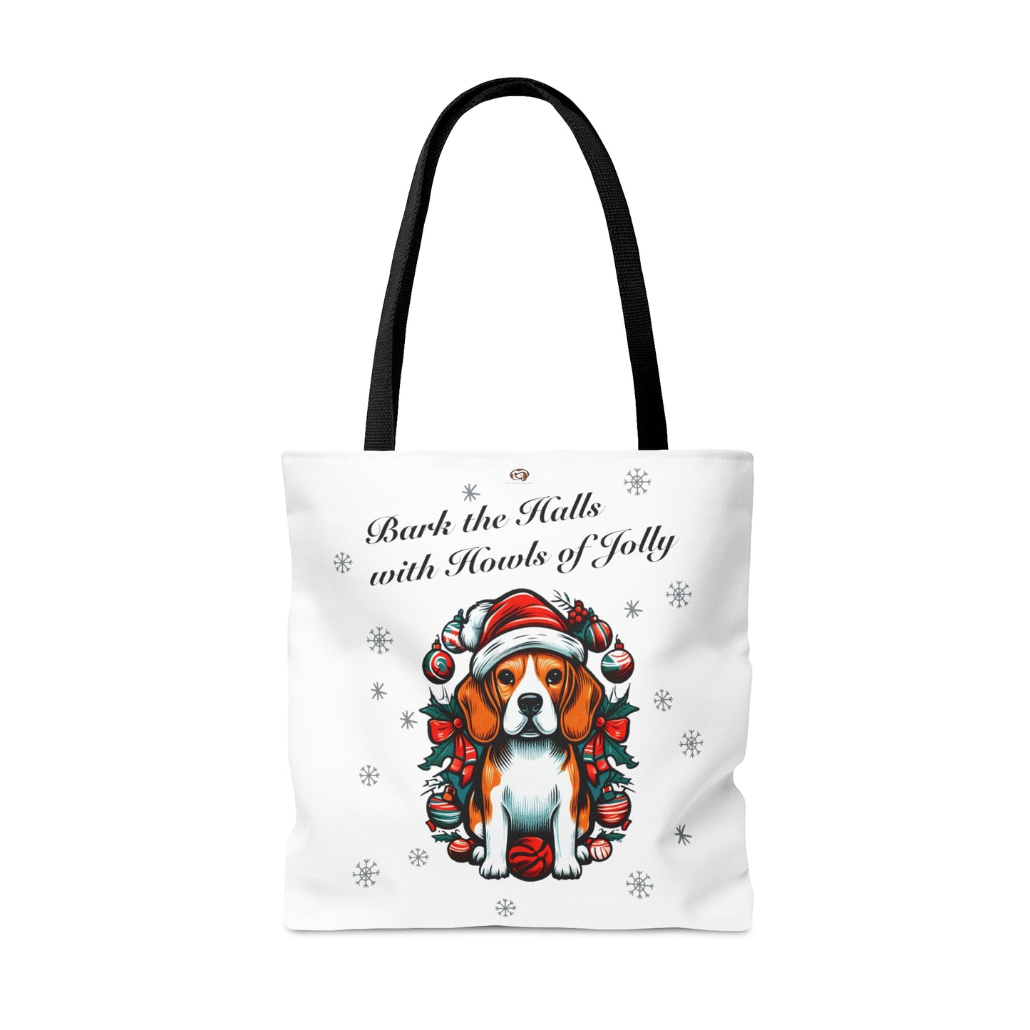 "Bark the Halls with Howls of Jolly" Beagle Tote Bag - Finleys Online