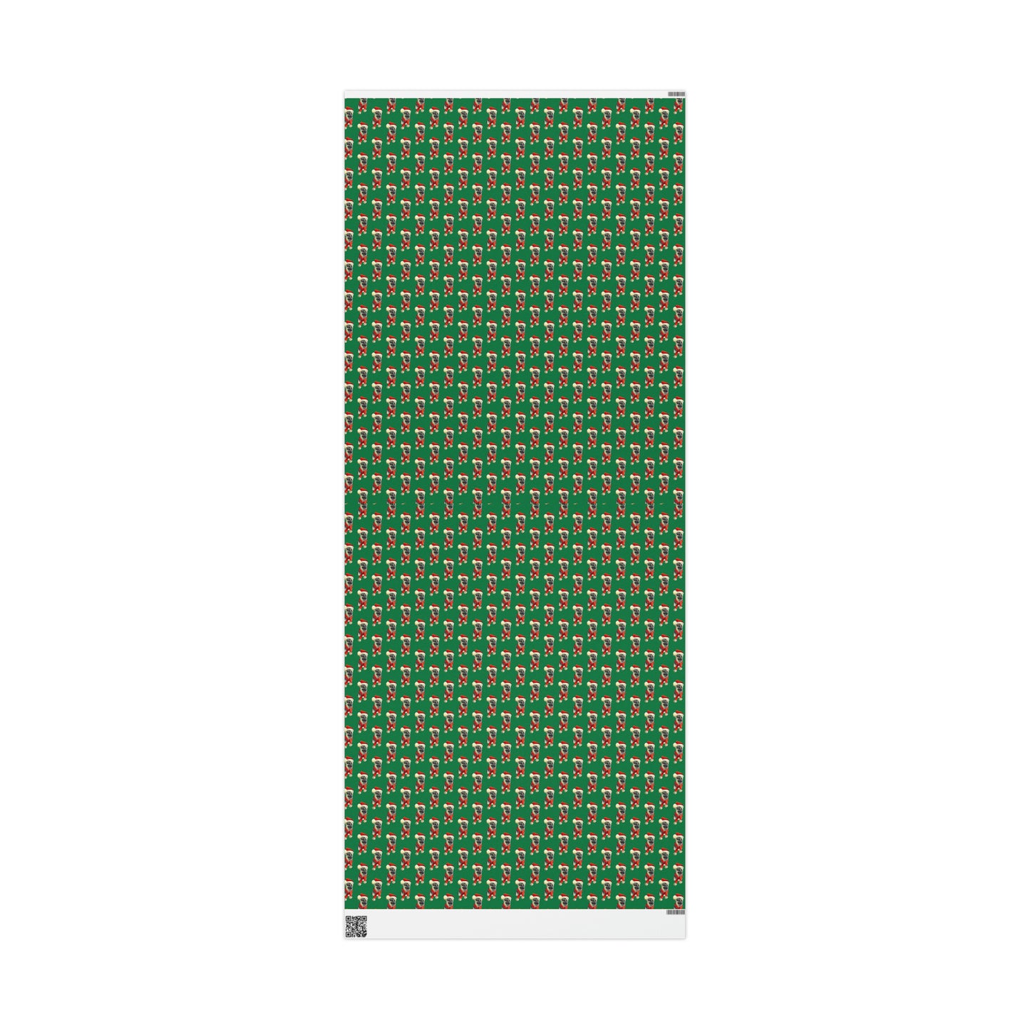 German Shepherd in Santa Hat Wrapping Paper - Green - Finleys Online