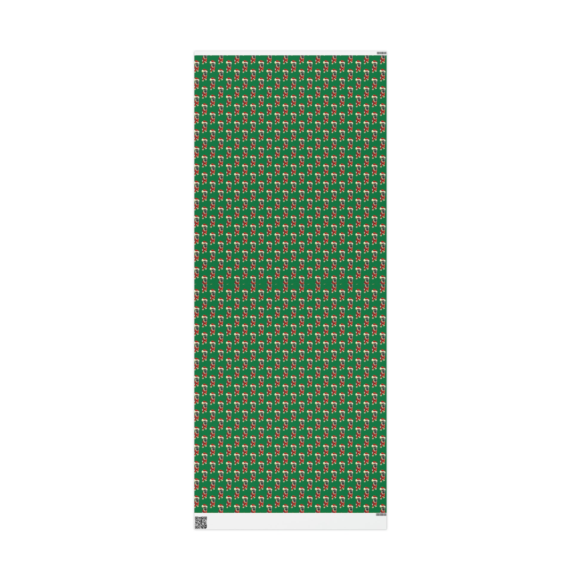 German Shepherd in Santa Hat Wrapping Paper - Green - Finleys Online