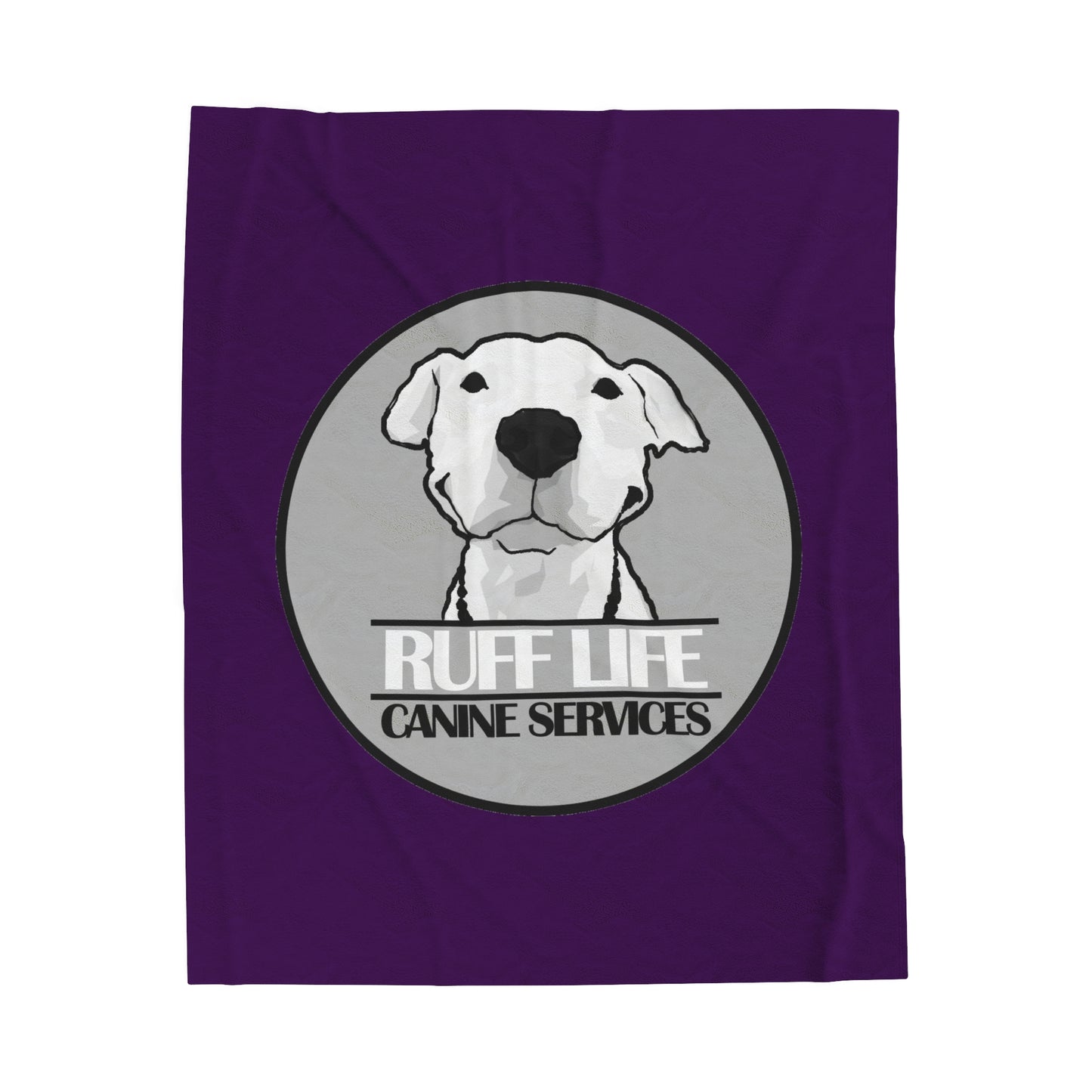 Ruff Life Purple Velveteen Plush Blanket