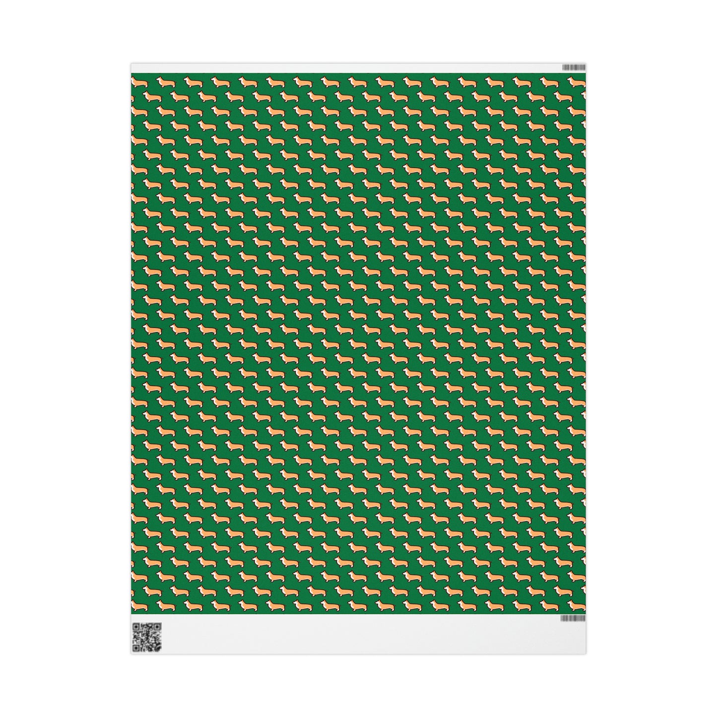 Modern Corgi Green Wrapping Paper - Finleys Online