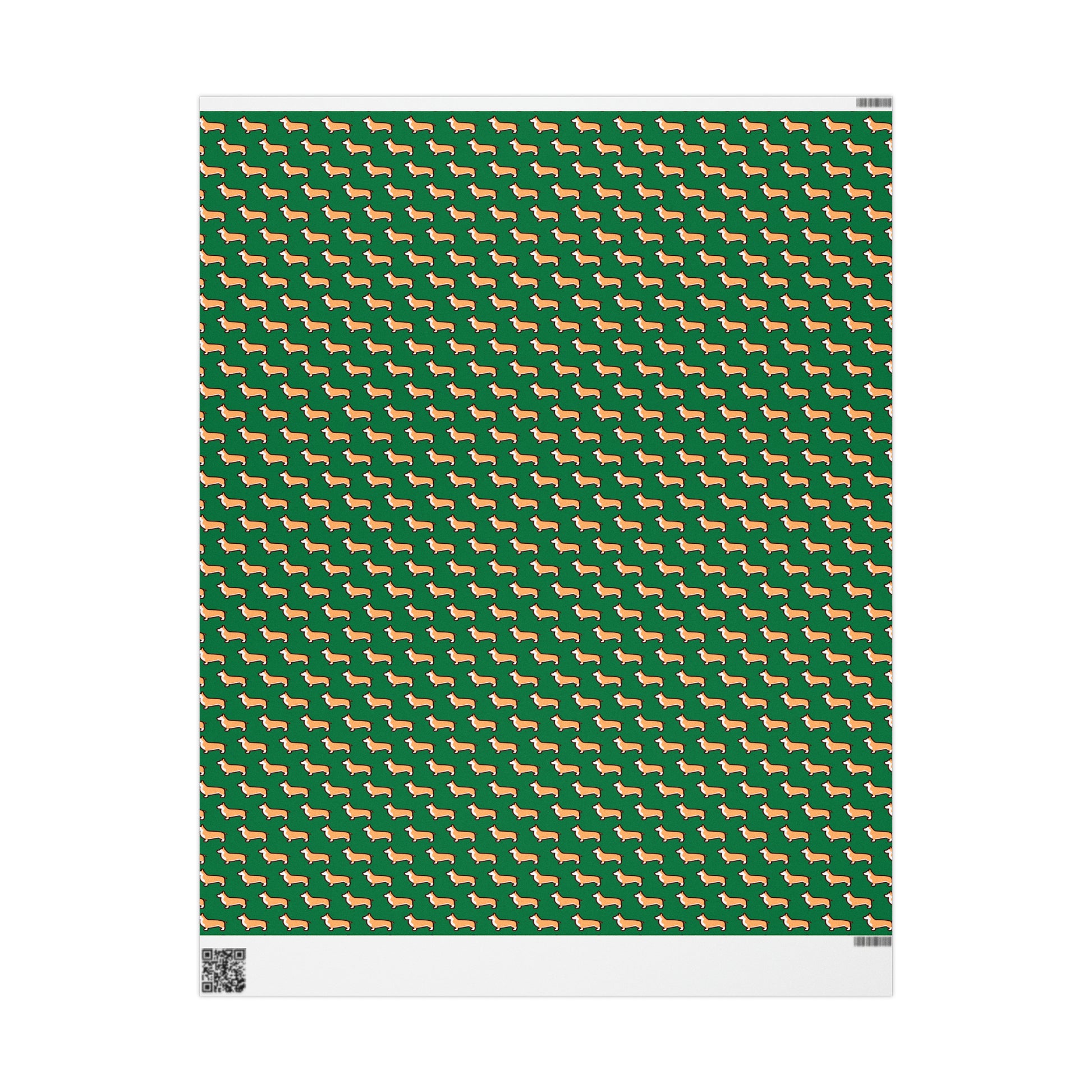 Modern Corgi Green Wrapping Paper - Finleys Online