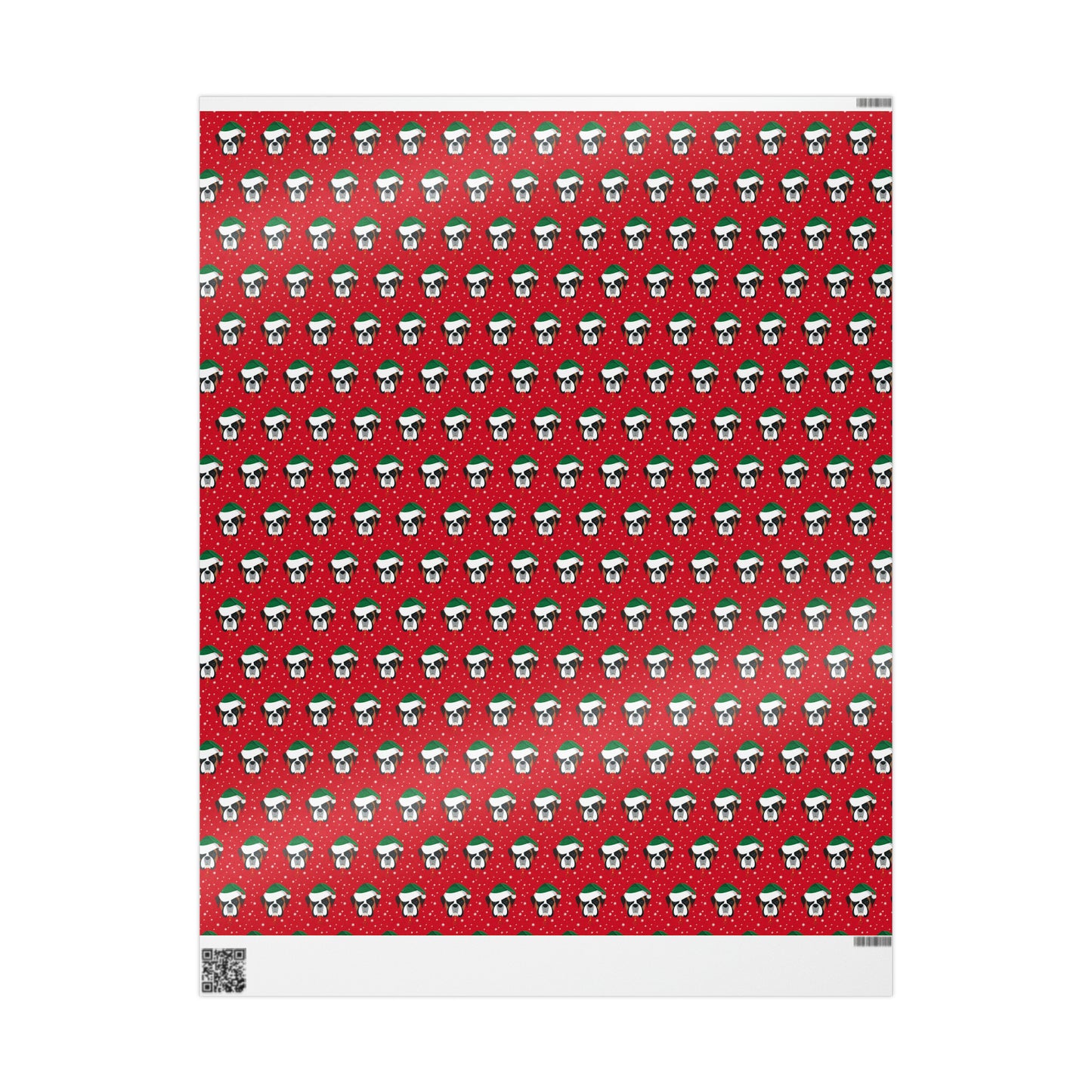 Santa Boxer (dog) Holiday Wrapping Paper - Red - Finleys Online