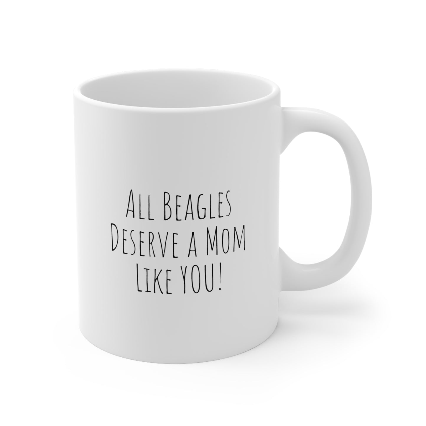 Modern Beagle Mom Ceramic Mug 11oz - Finleys Online