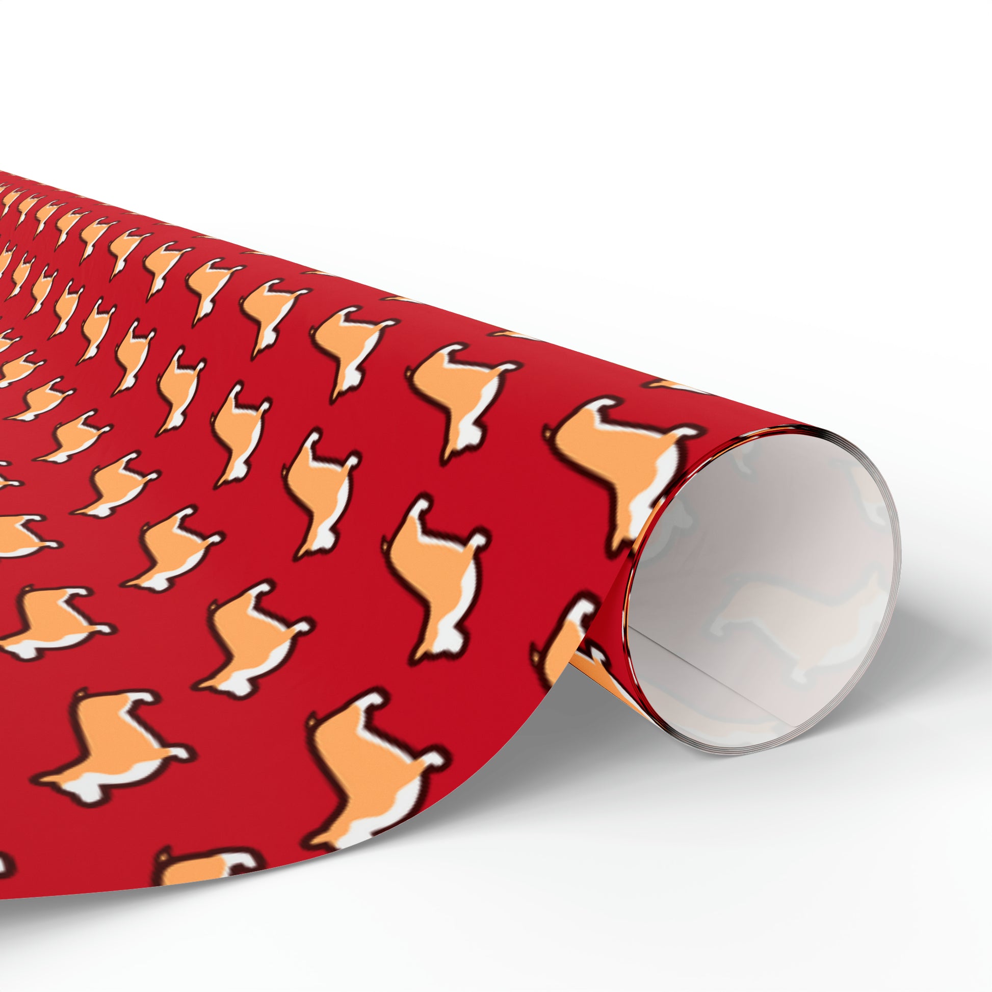 Modern Corgi Red Wrapping Paper - Finleys Online