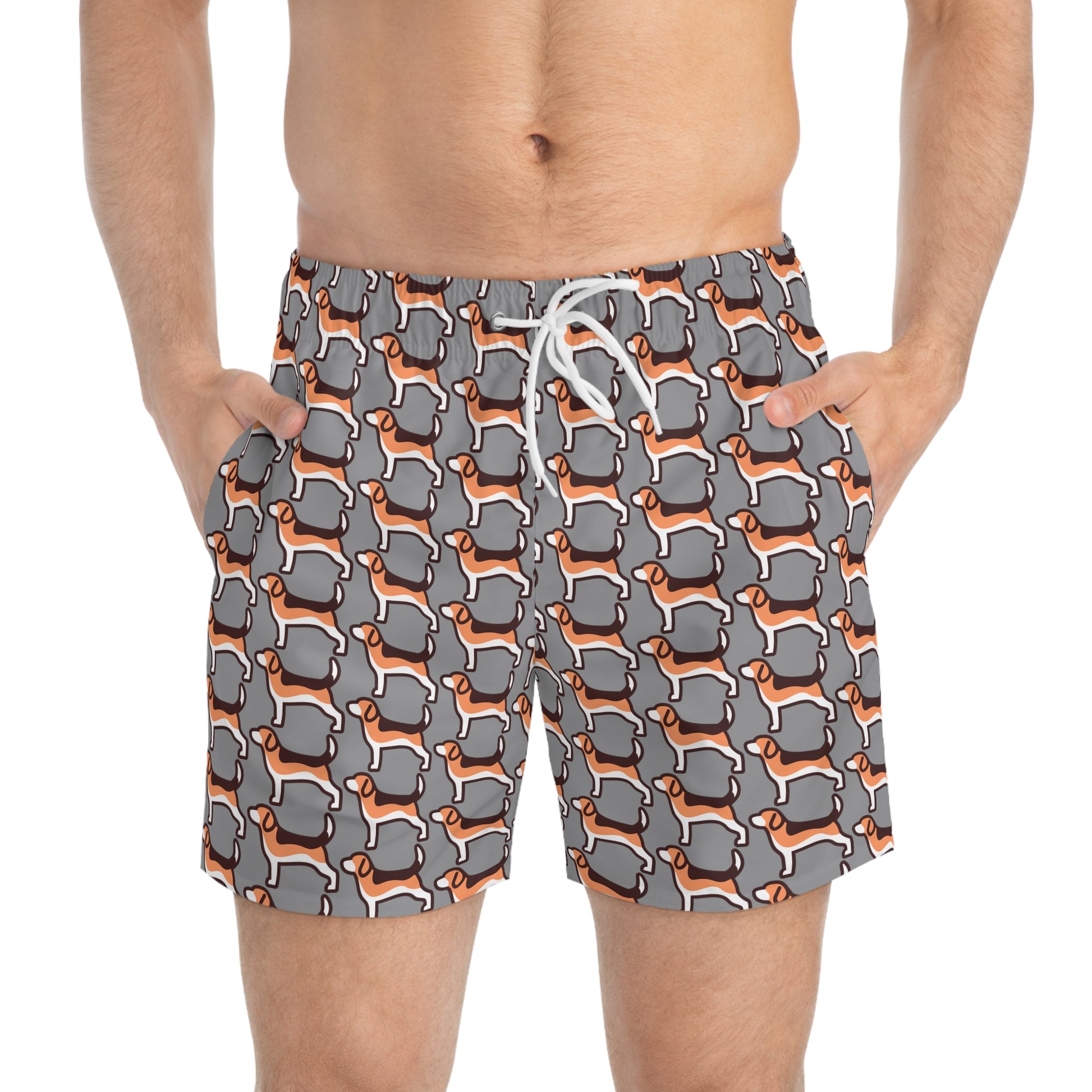 Modern Beagle Swim Trunks - Grey - Finleys Online