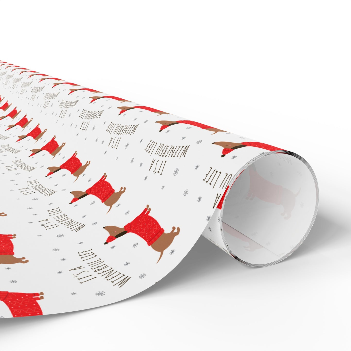 "It's a Wienerful Life" Dachshund Wrapping Paper