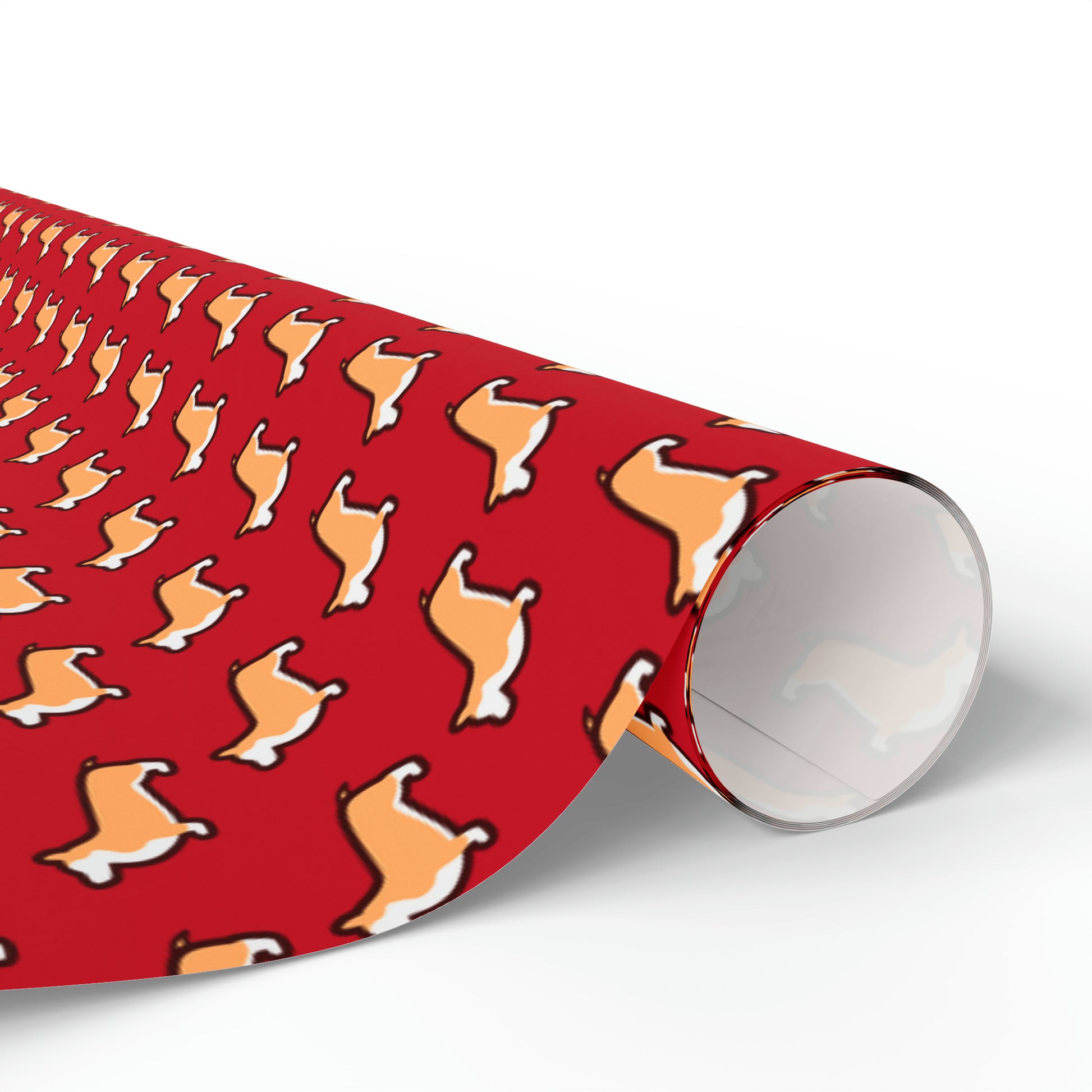 Modern Corgi Red Wrapping Paper - Finleys Online