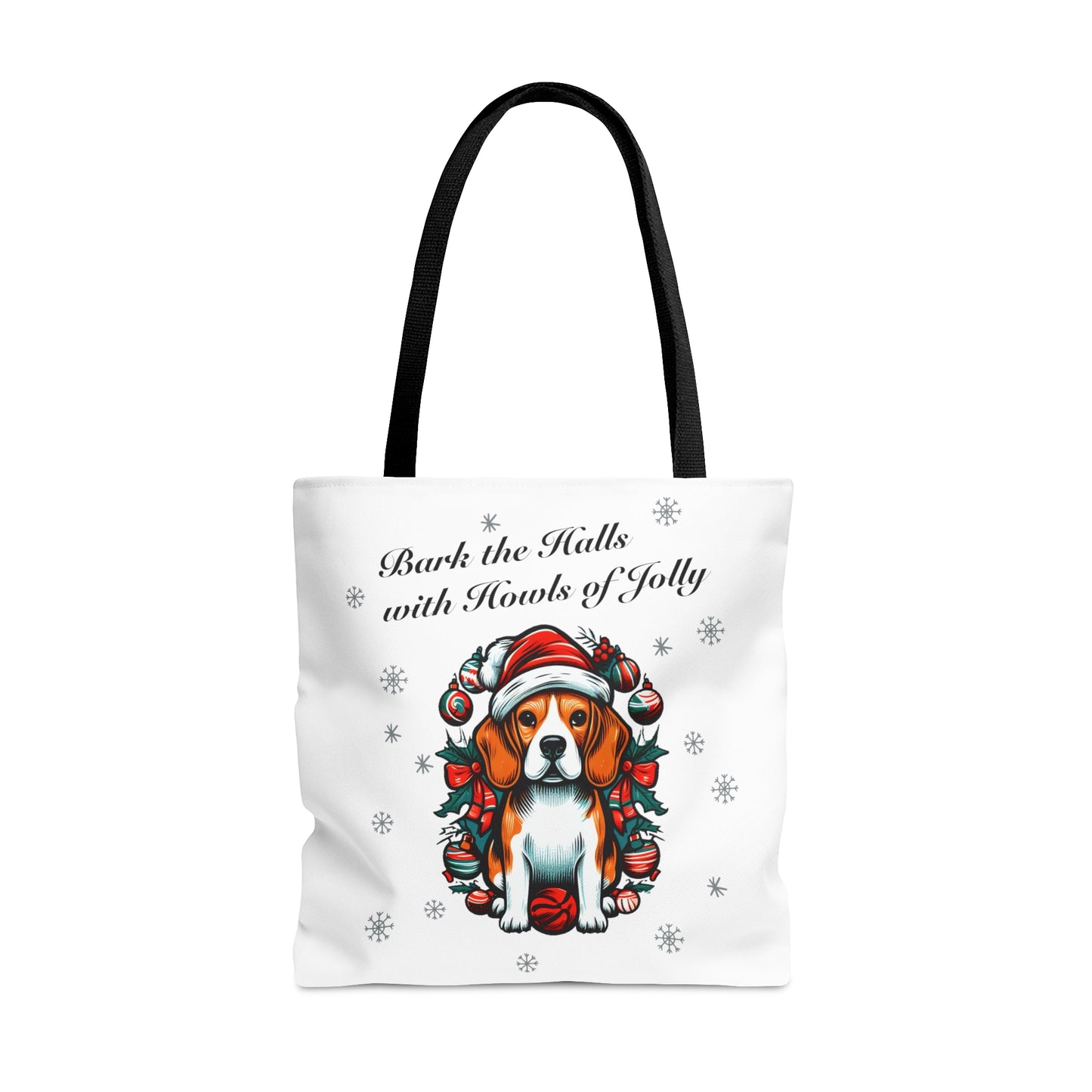 "Bark the Halls with Howls of Jolly" Beagle Tote Bag - Finleys Online