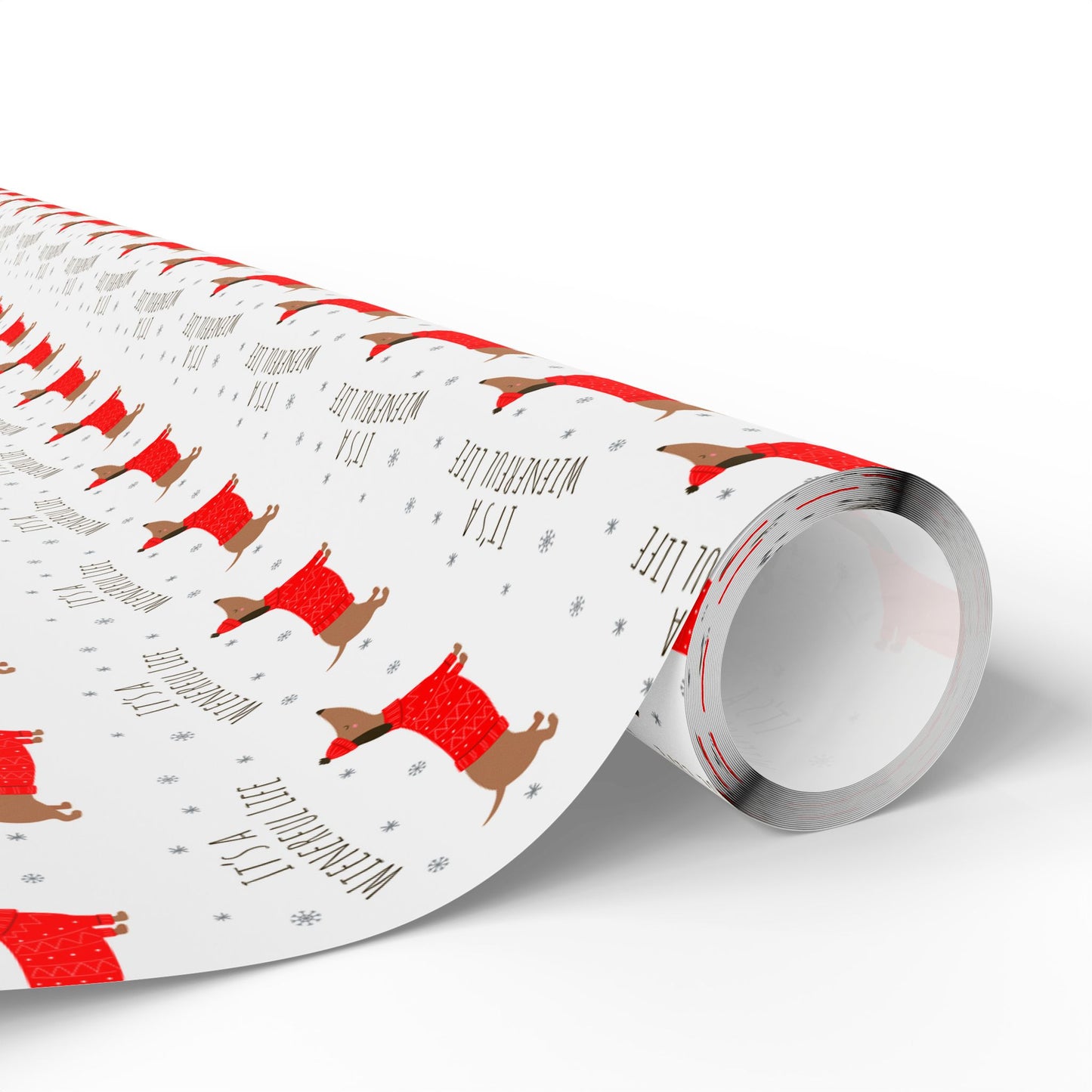 "It's a Wienerful Life" Dachshund Wrapping Paper