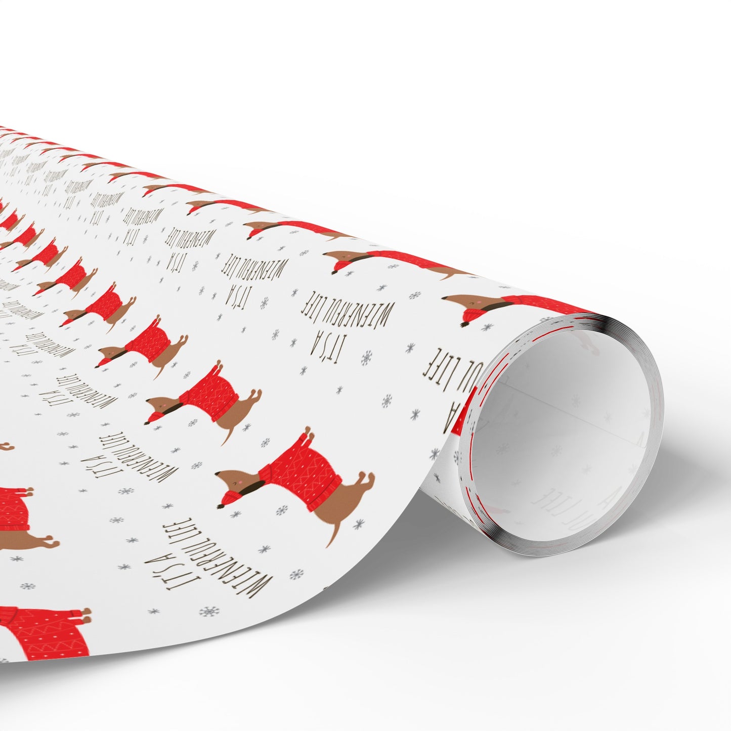 "It's a Wienerful Life" Dachshund Wrapping Paper