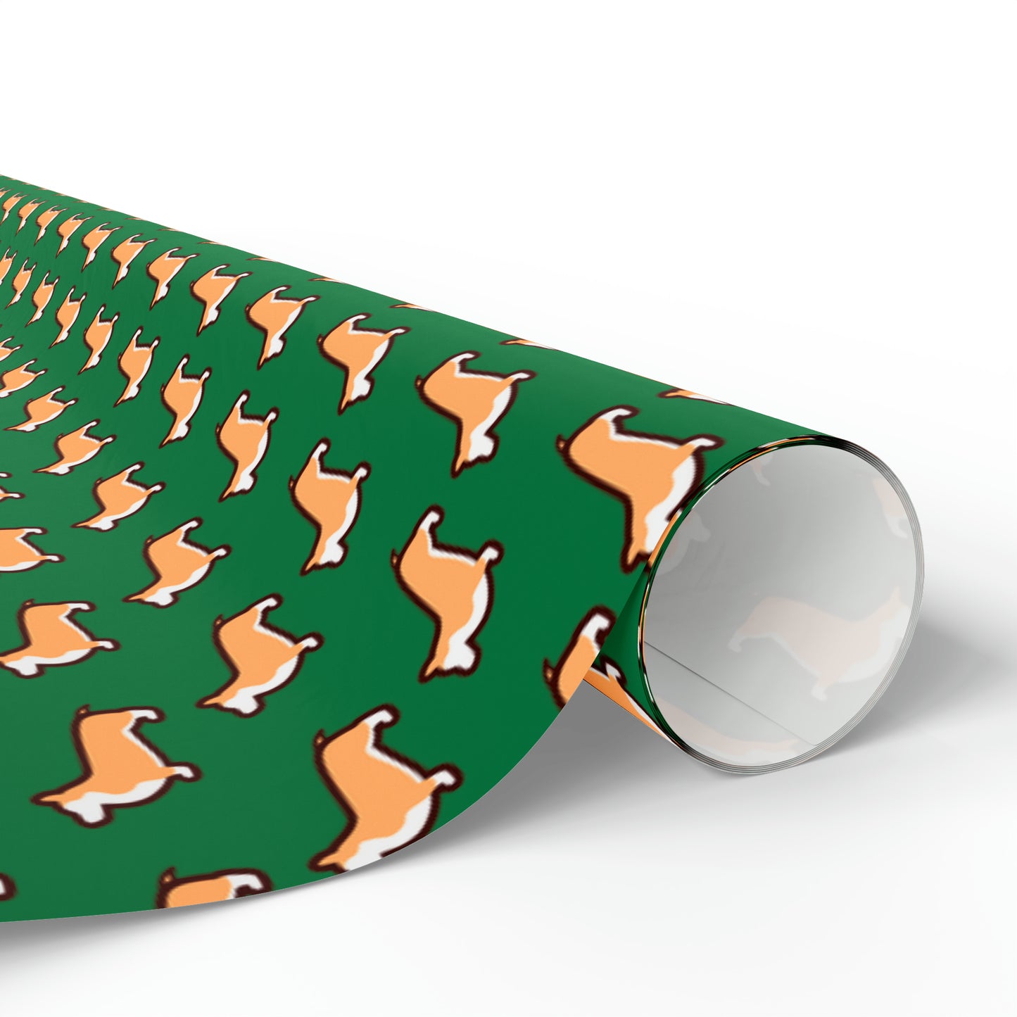 Modern Corgi Green Wrapping Paper - Finleys Online