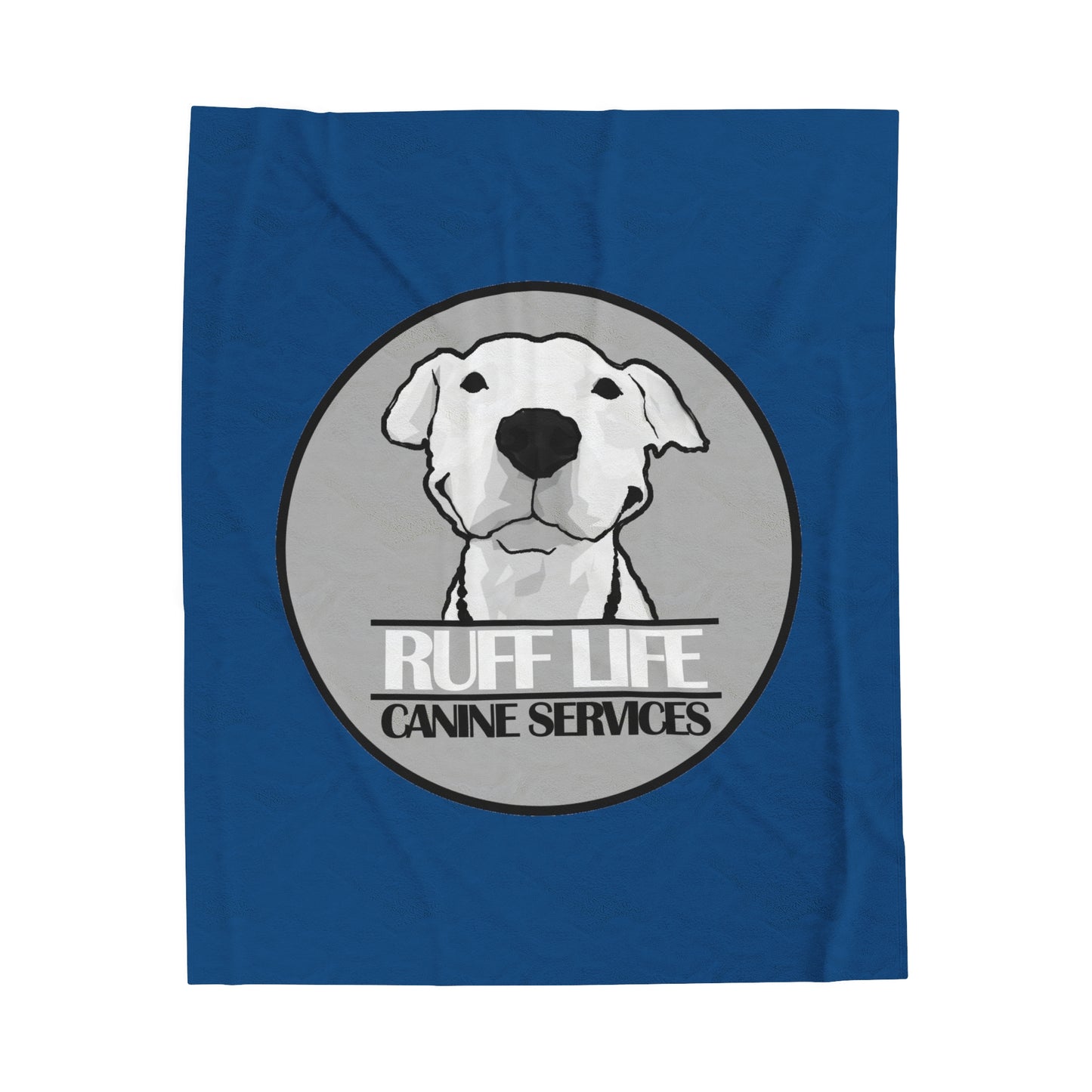 Ruff Life Blue Velveteen Plush Blanket