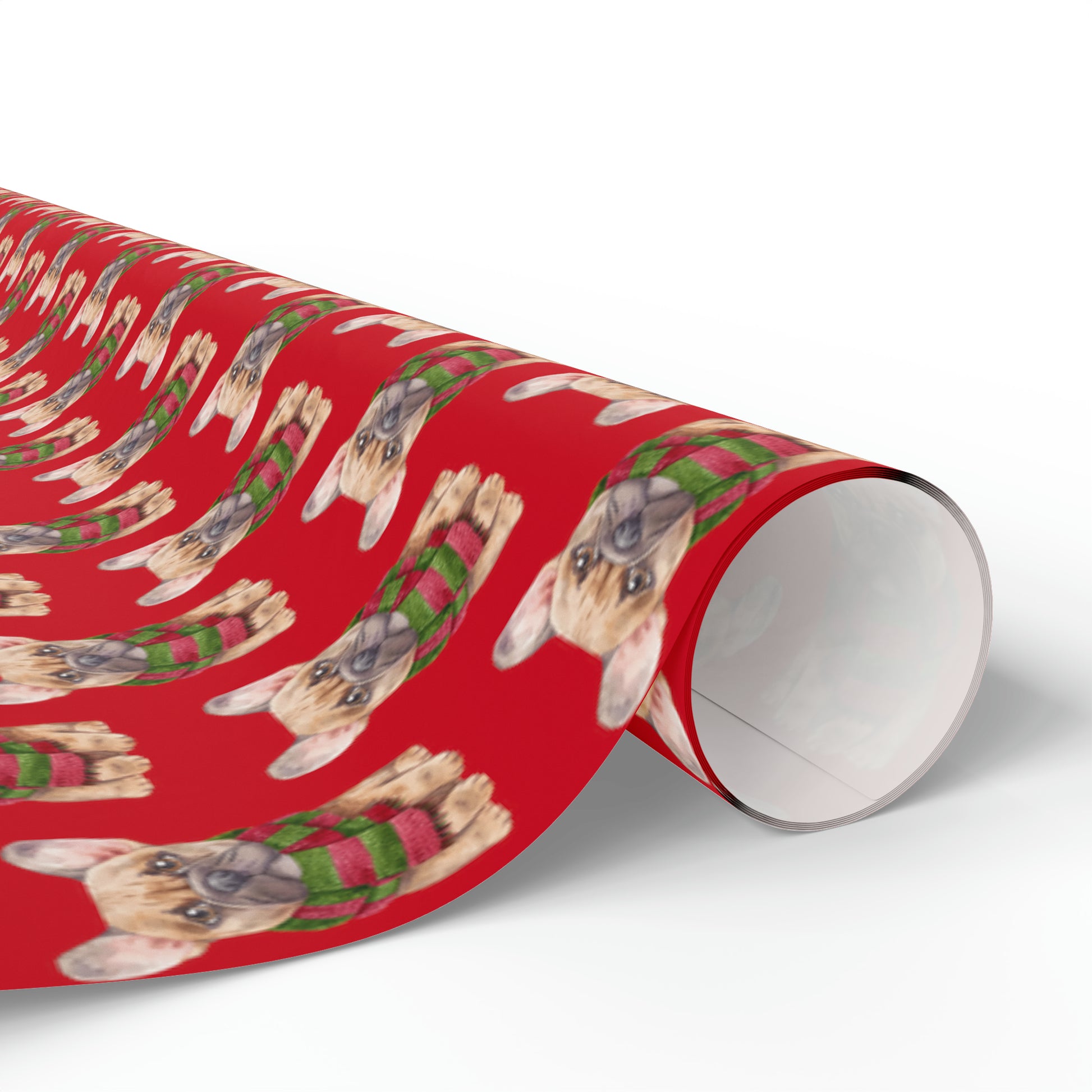 New Sizes: French Bulldog (Frenchie) Red Wrapping Paper - Finleys Online