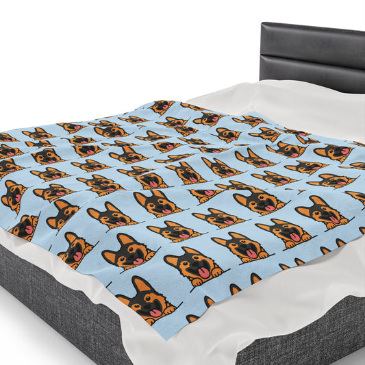 German Shepherd Velveteen Plush Blanket - Finleys Online