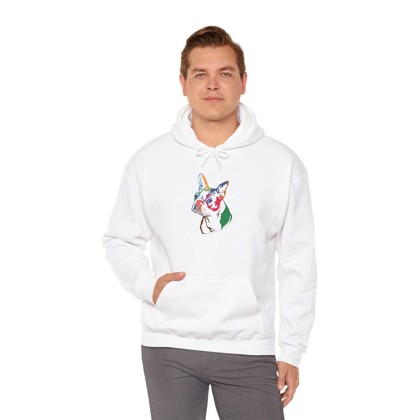 Boston Terrier Modern Art - Unisex Heavy Blend™ Hooded Sweatshirt