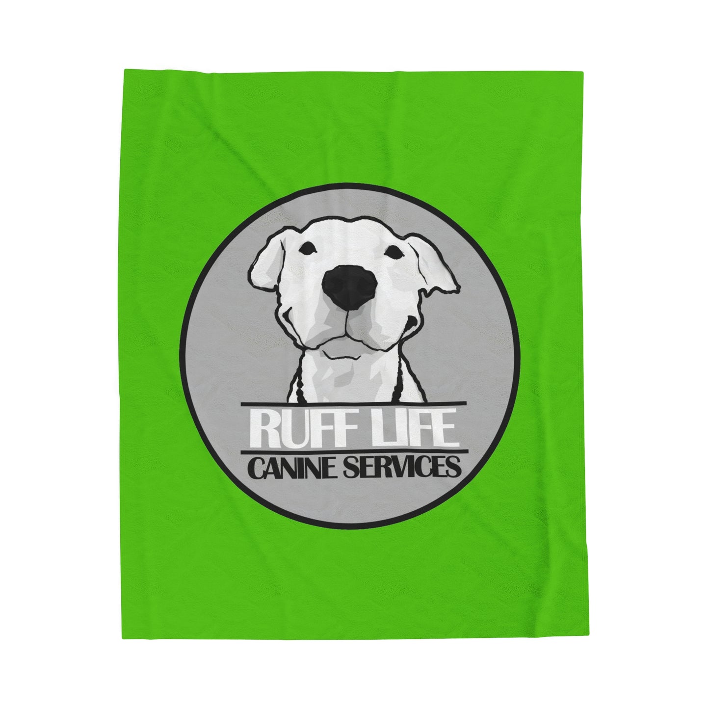 Ruff Life Green Velveteen Plush Blanket