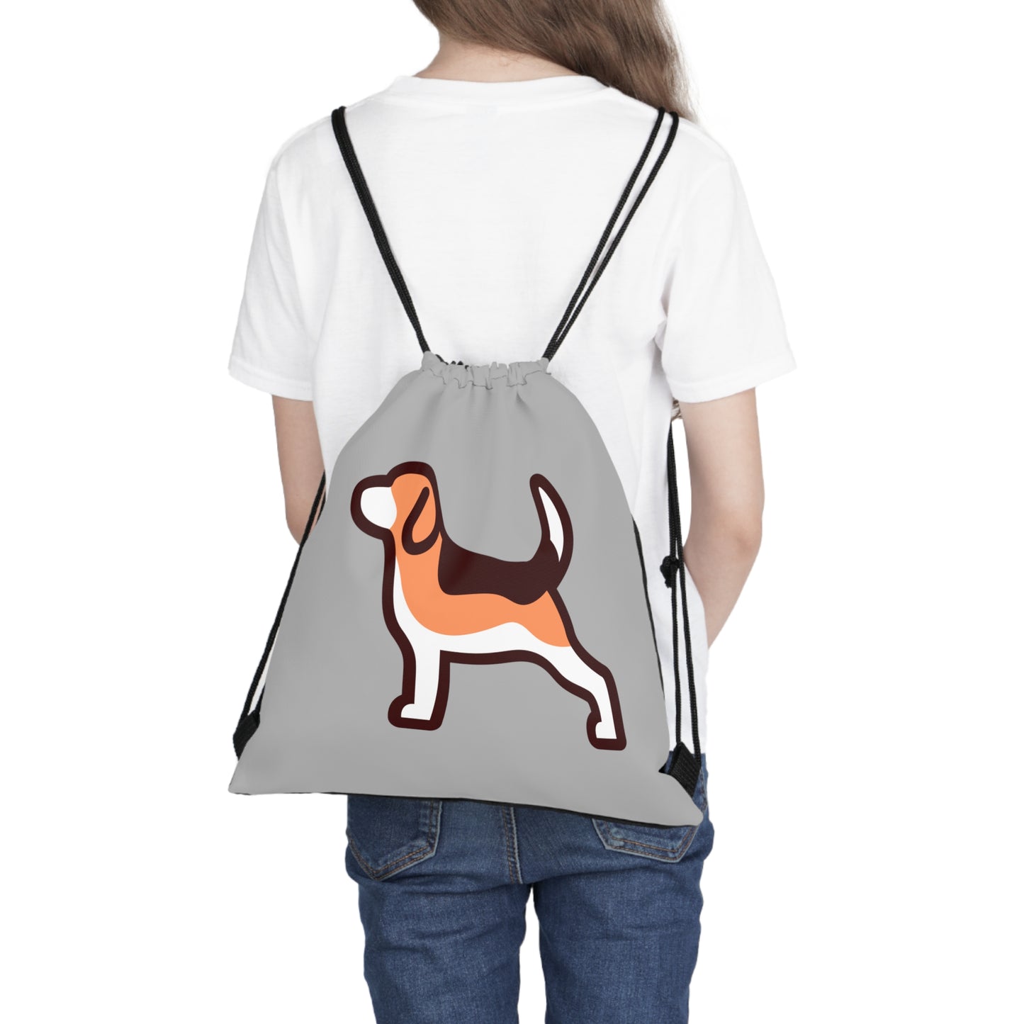 Modern Beagle Outdoor Drawstring Bag - Grey - Finleys Online