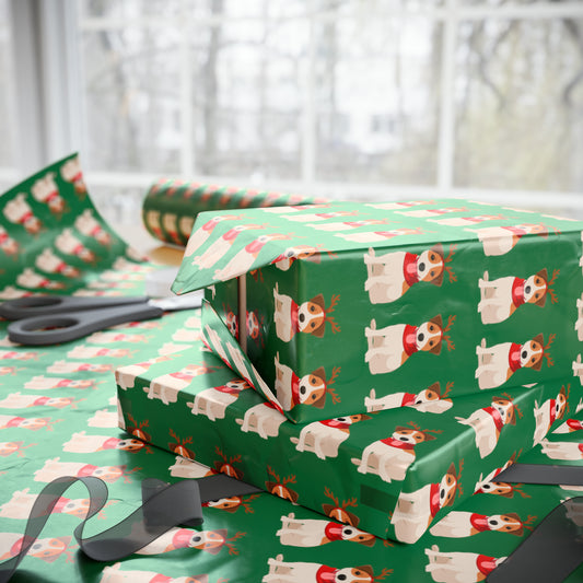 Jack Russel Green Wrapping Paper - Finleys Online