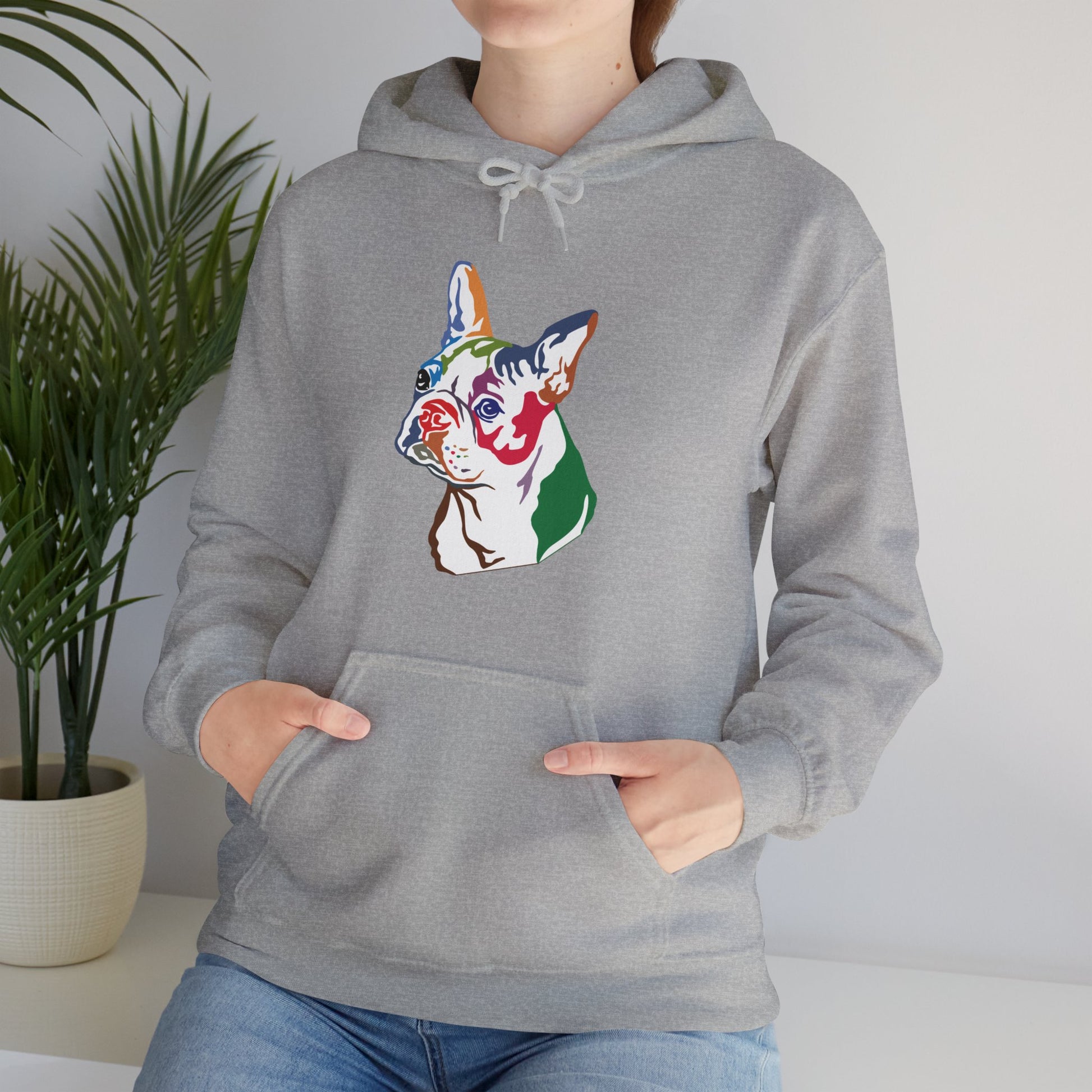 Boston Terrier Modern Art - Unisex Heavy Blend™ Hooded Sweatshirt - Finleys Online