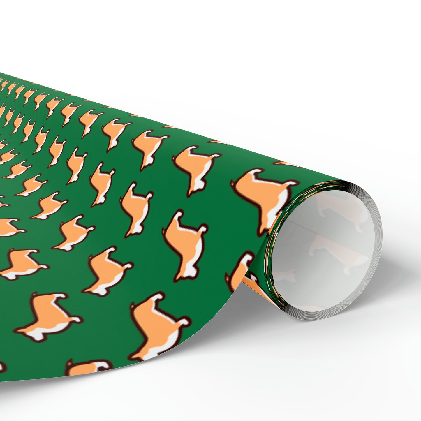 Modern Corgi Green Wrapping Paper - Finleys Online