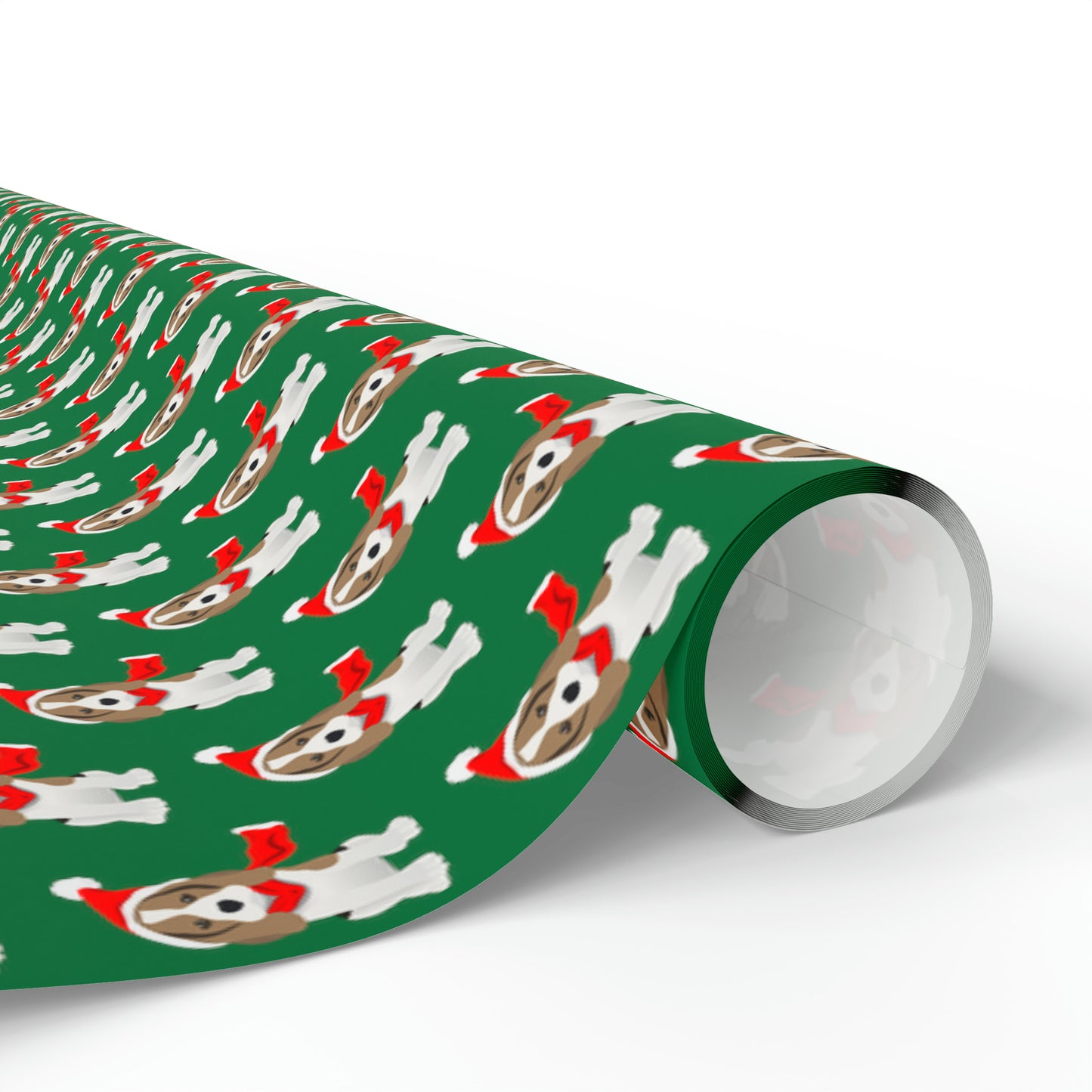 New Sizes: Beagle Puppy Green Wrapping Paper - Finleys Online