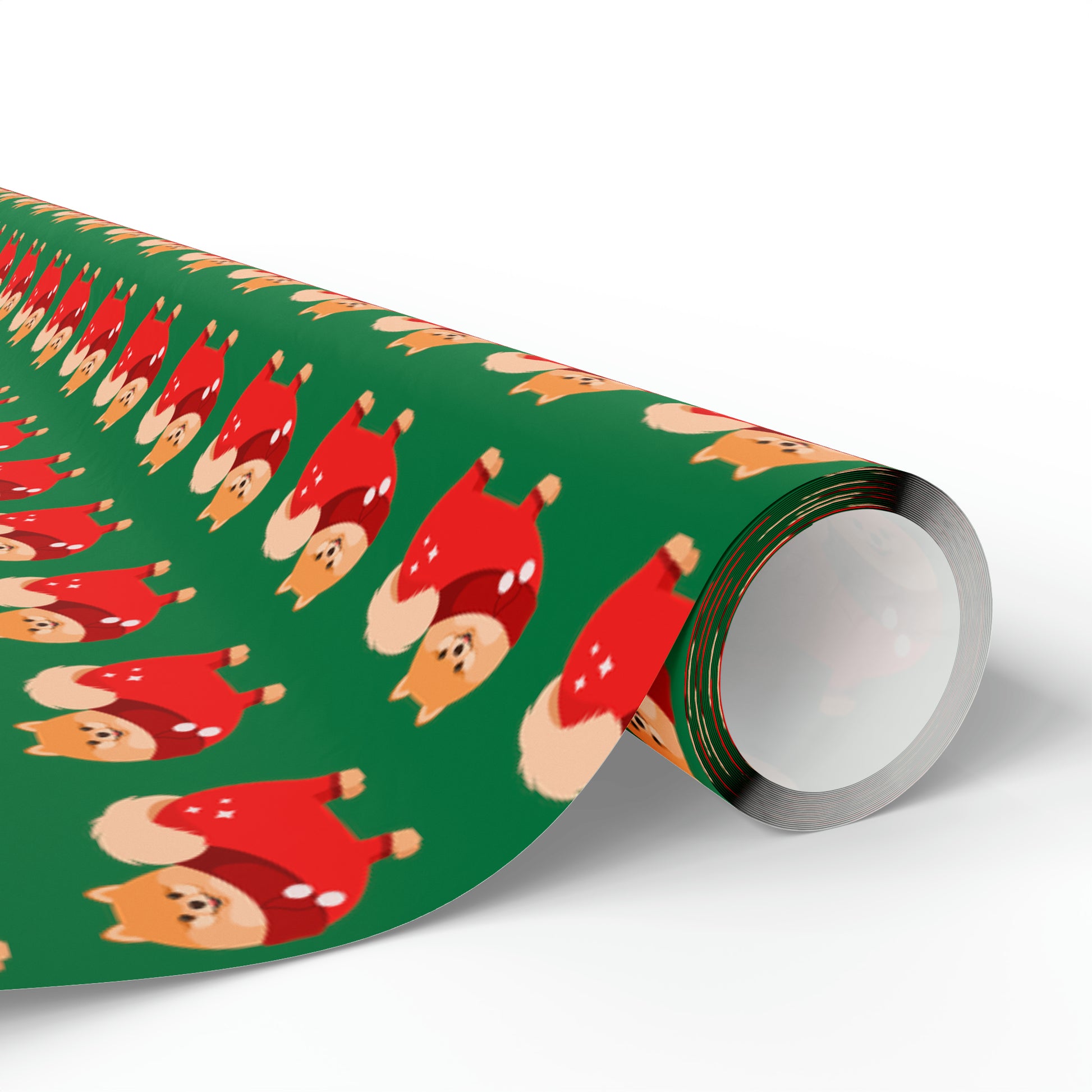 Pomeranian Green Wrapping Paper - Finleys Online