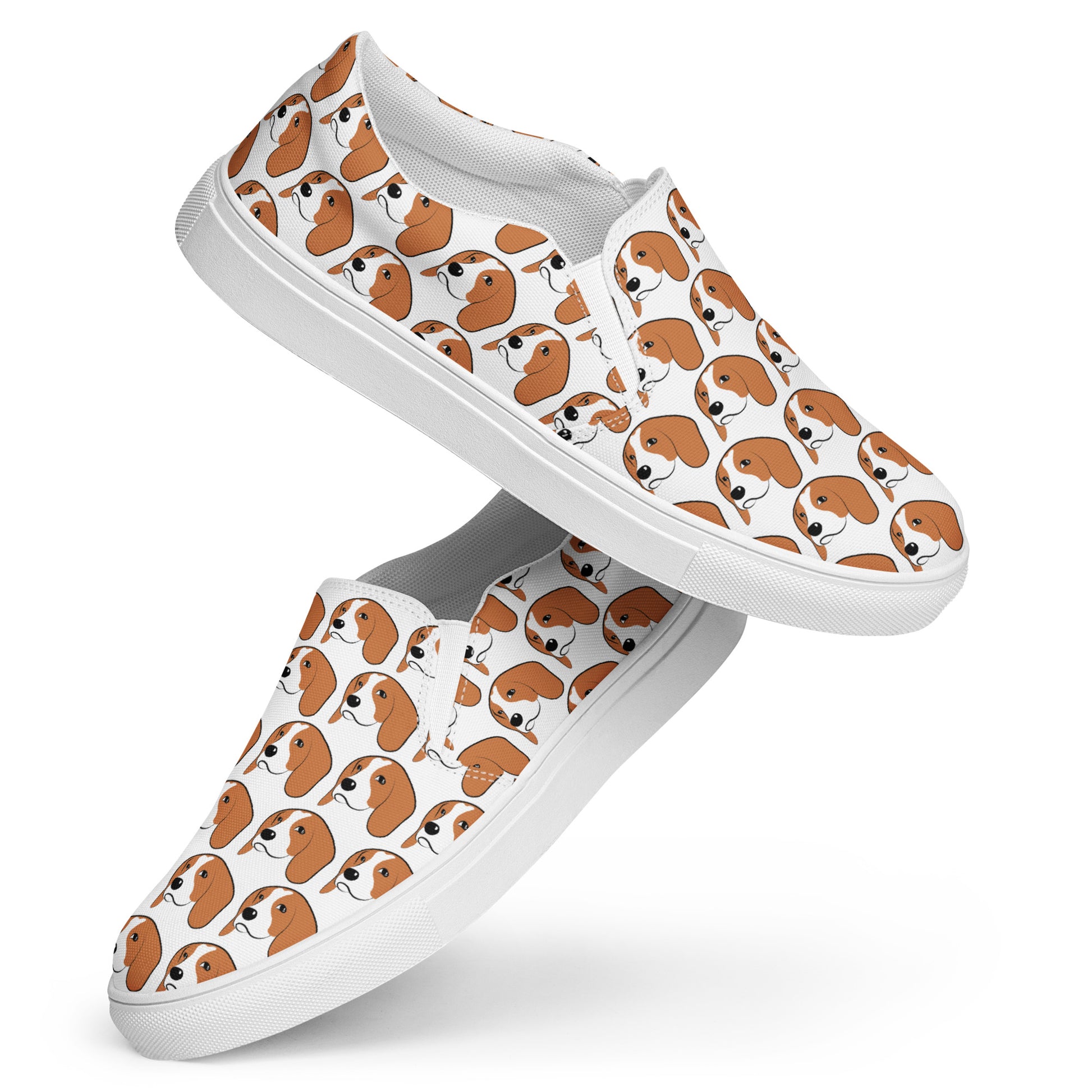 Women’s Beagle Face Slip-on Canvas Shoes - Finleys Online