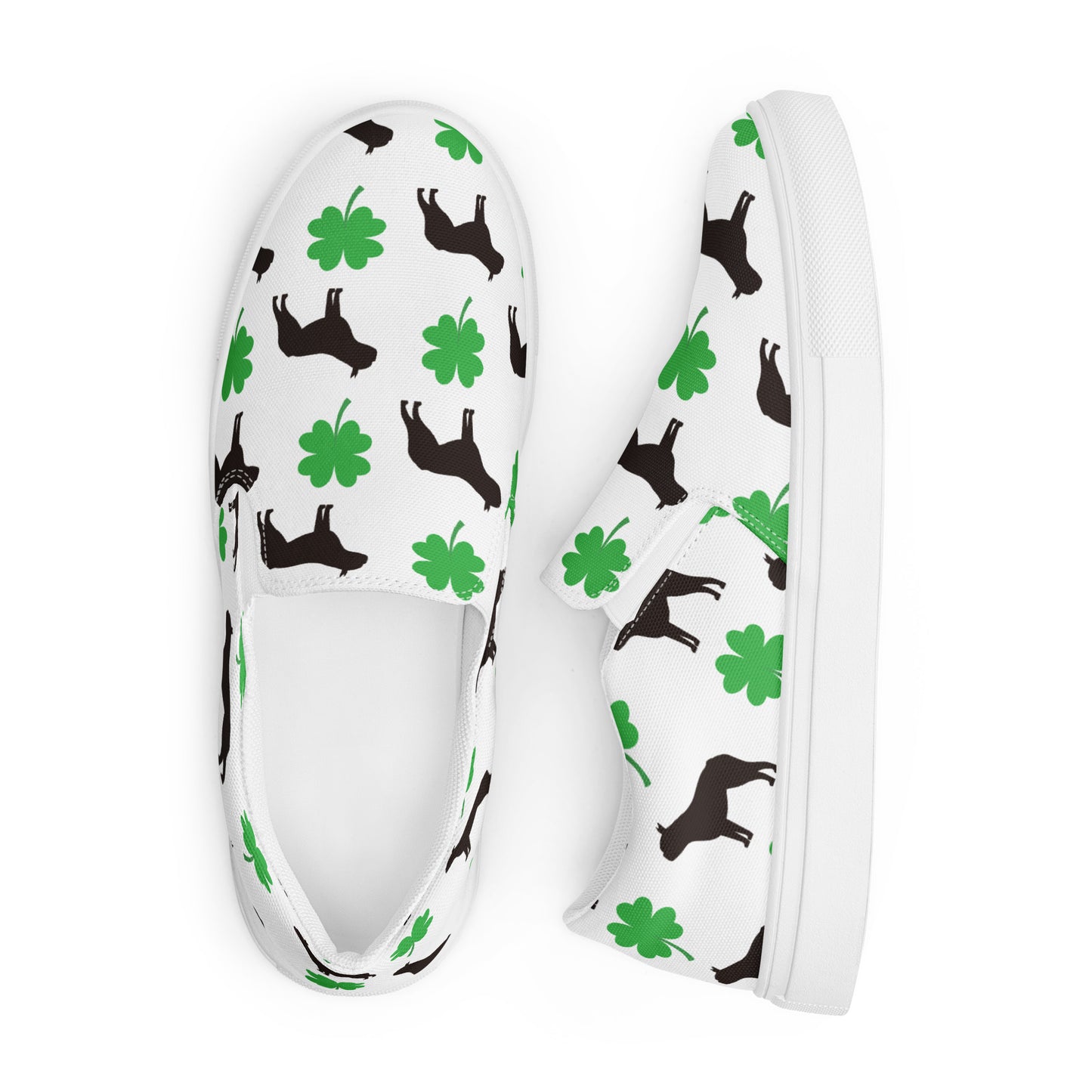 Lucky Boston Terrier Women’s slip-on canvas shoes - Finleys Online