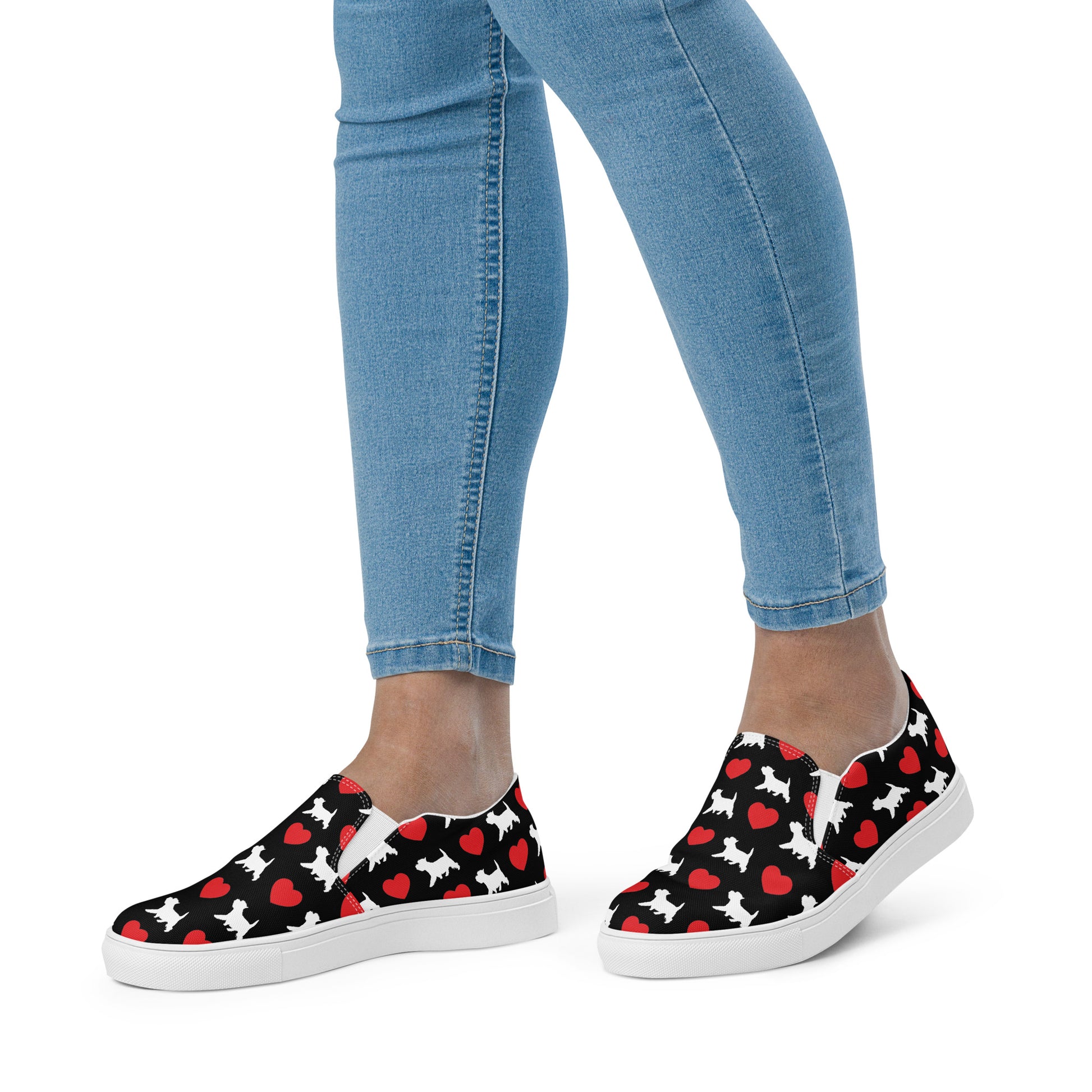 Westie Love II Women’s slip-on canvas shoes - Finleys Online