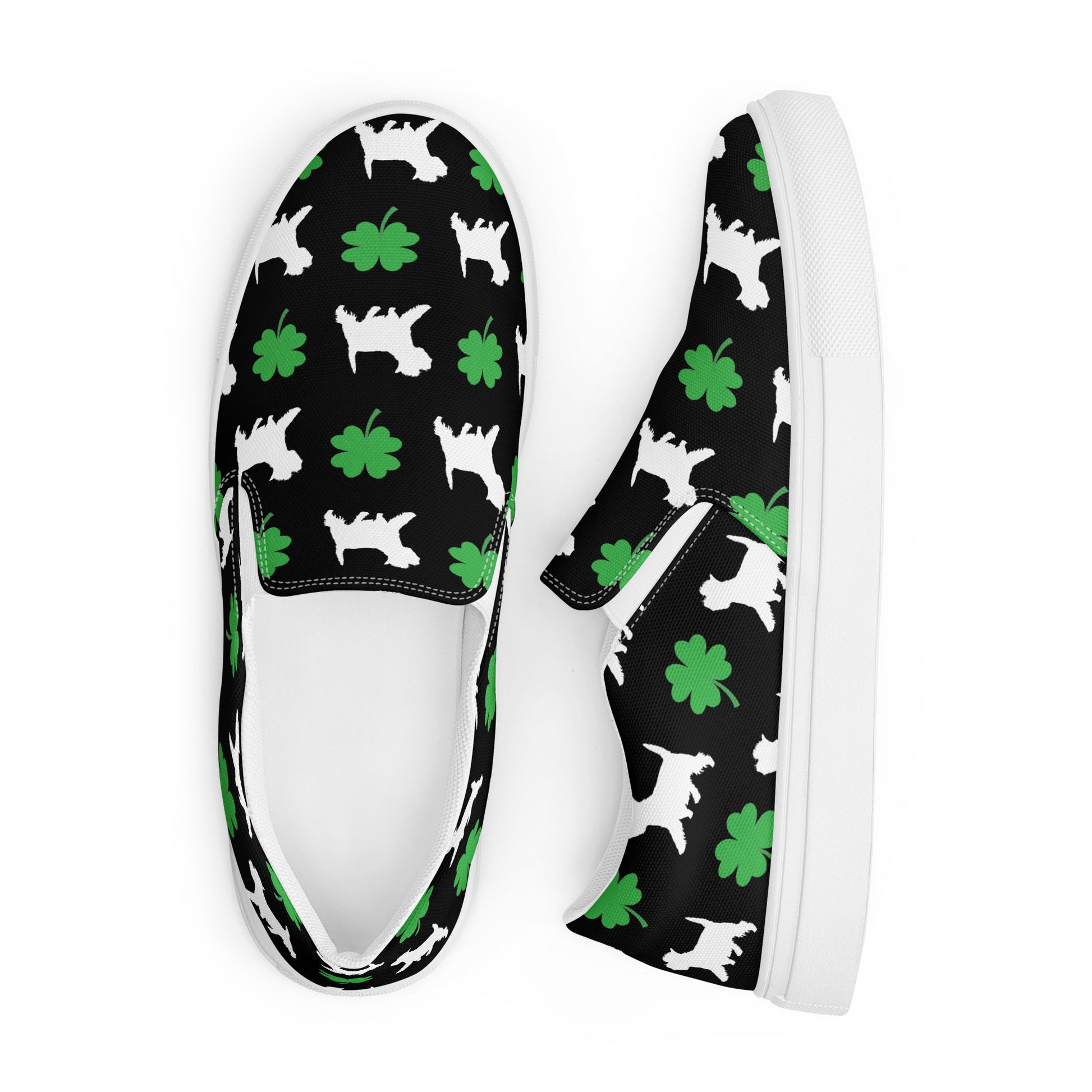 Lucky White Westie Women’s slip-on canvas shoes - Finleys Online