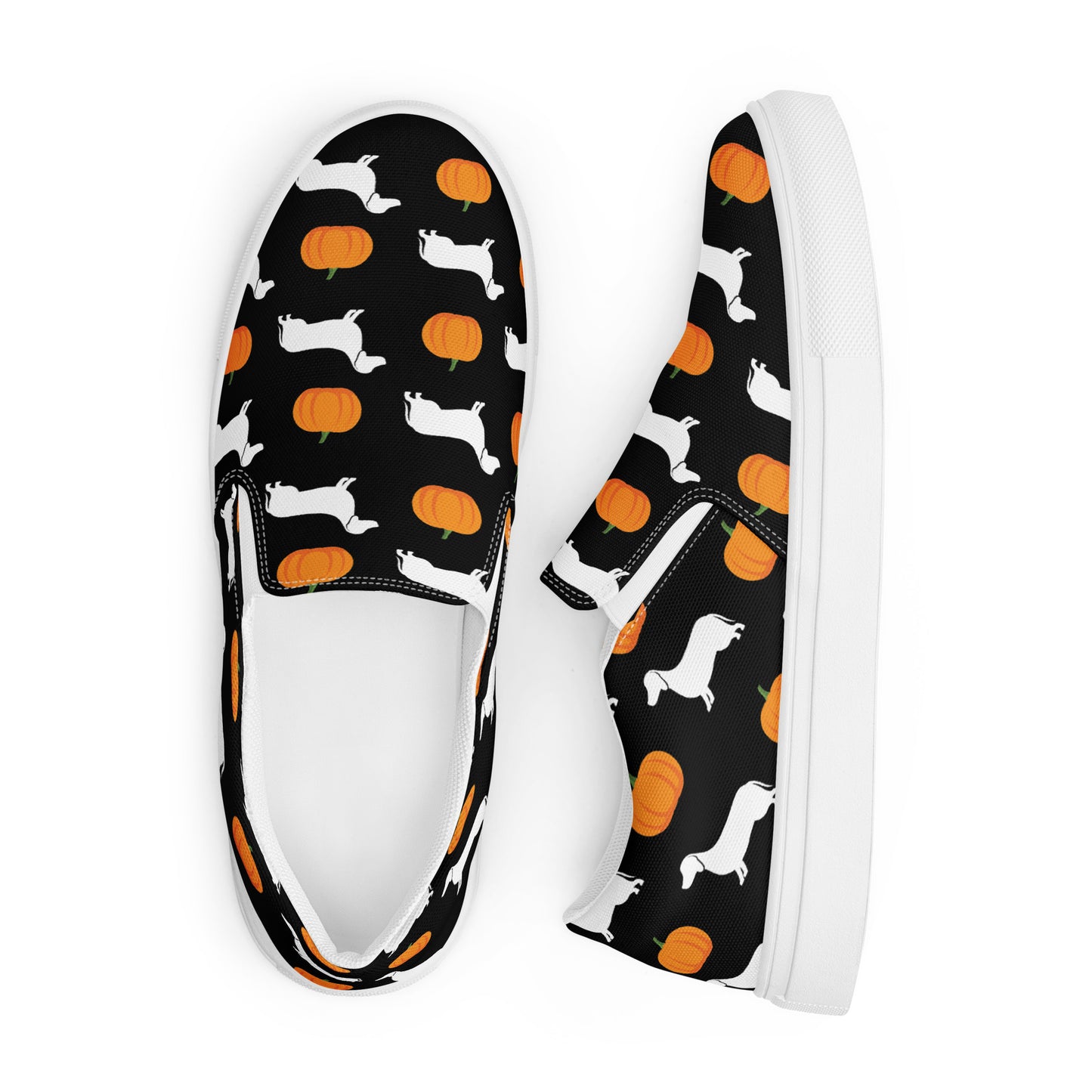 Dachshund Halloween Women’s slip-on canvas shoes - Finleys Online