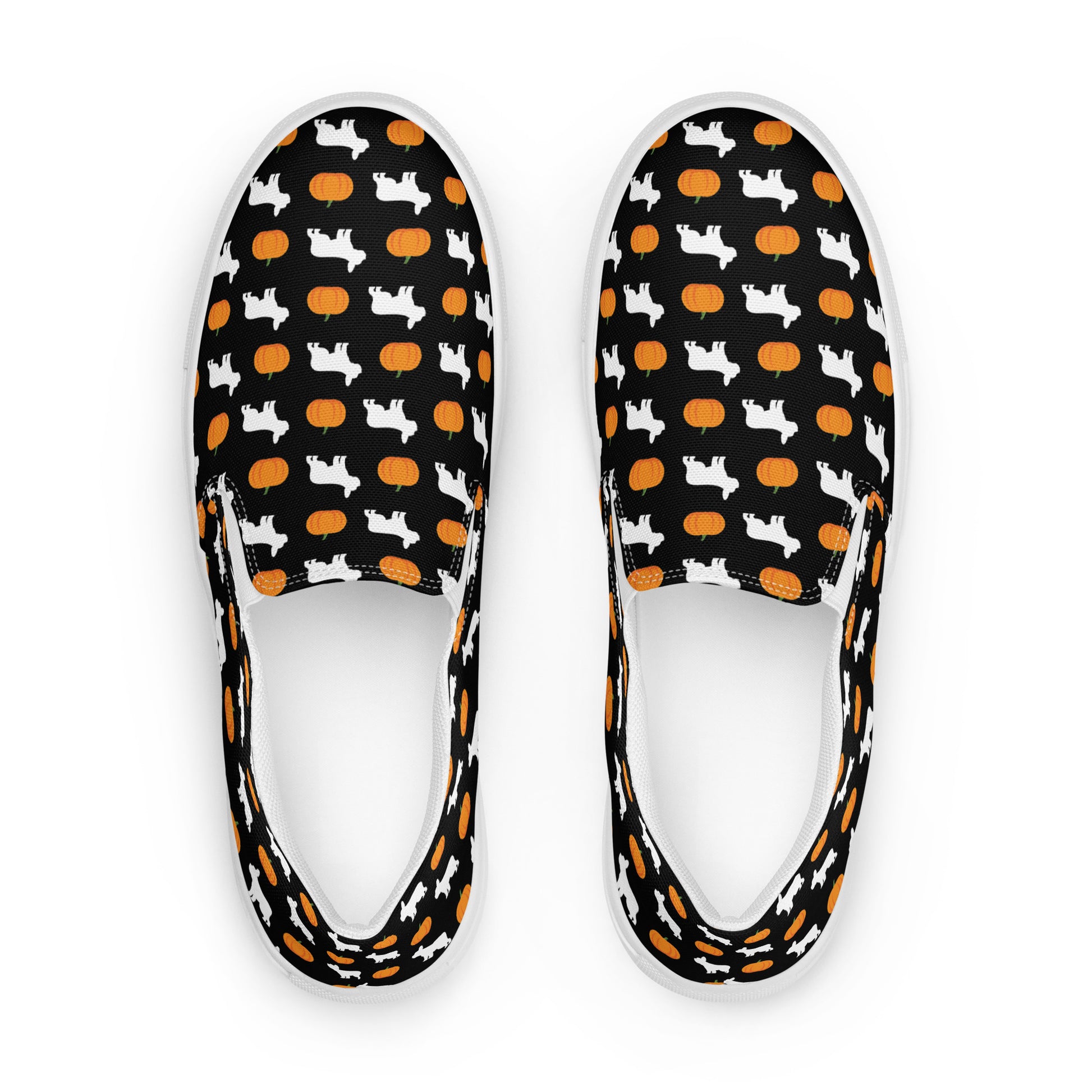 Frenchie Halloween - Women’s slip-on canvas shoes - Finleys Online