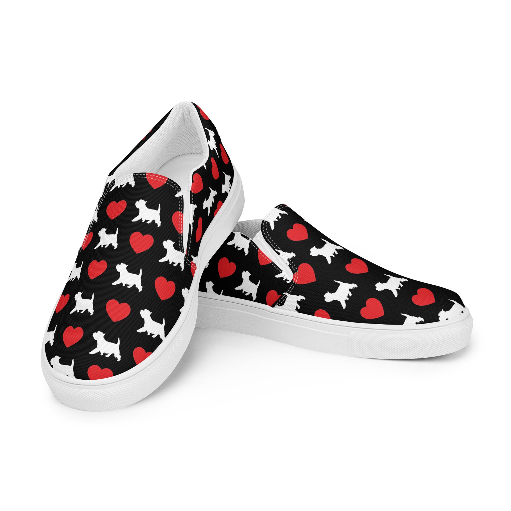 Westie Love II Women’s slip-on canvas shoes - Finleys Online