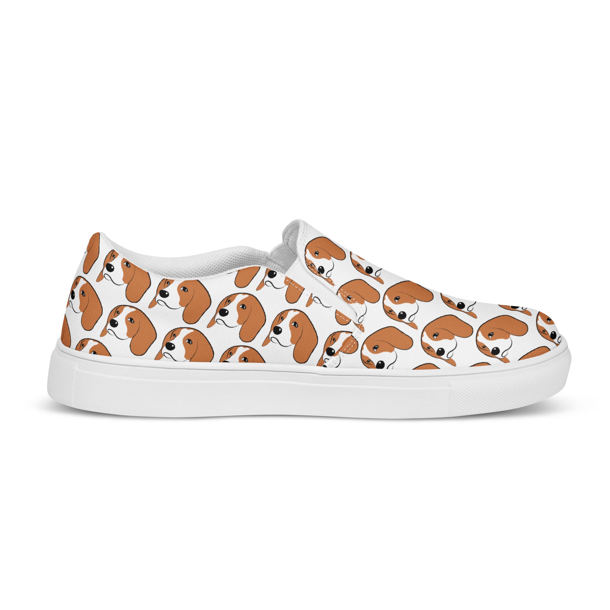 Women’s Beagle Face Slip-on Canvas Shoes - Finleys Online