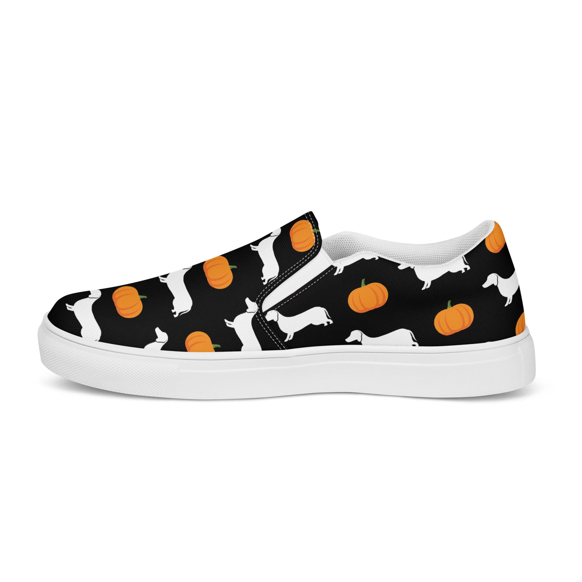 Dachshund Halloween Women’s slip-on canvas shoes - Finleys Online