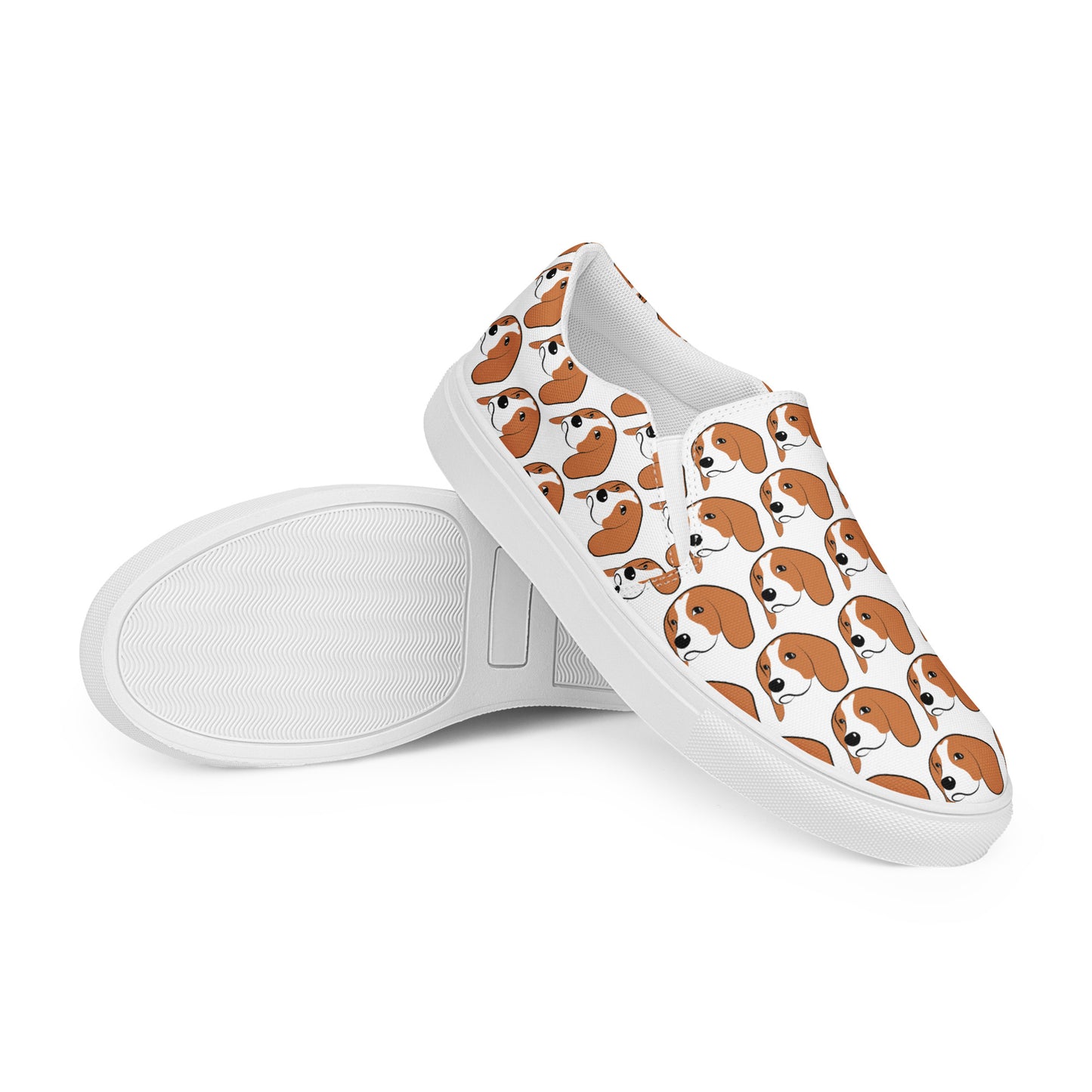 Women’s Beagle Face Slip-on Canvas Shoes - Finleys Online