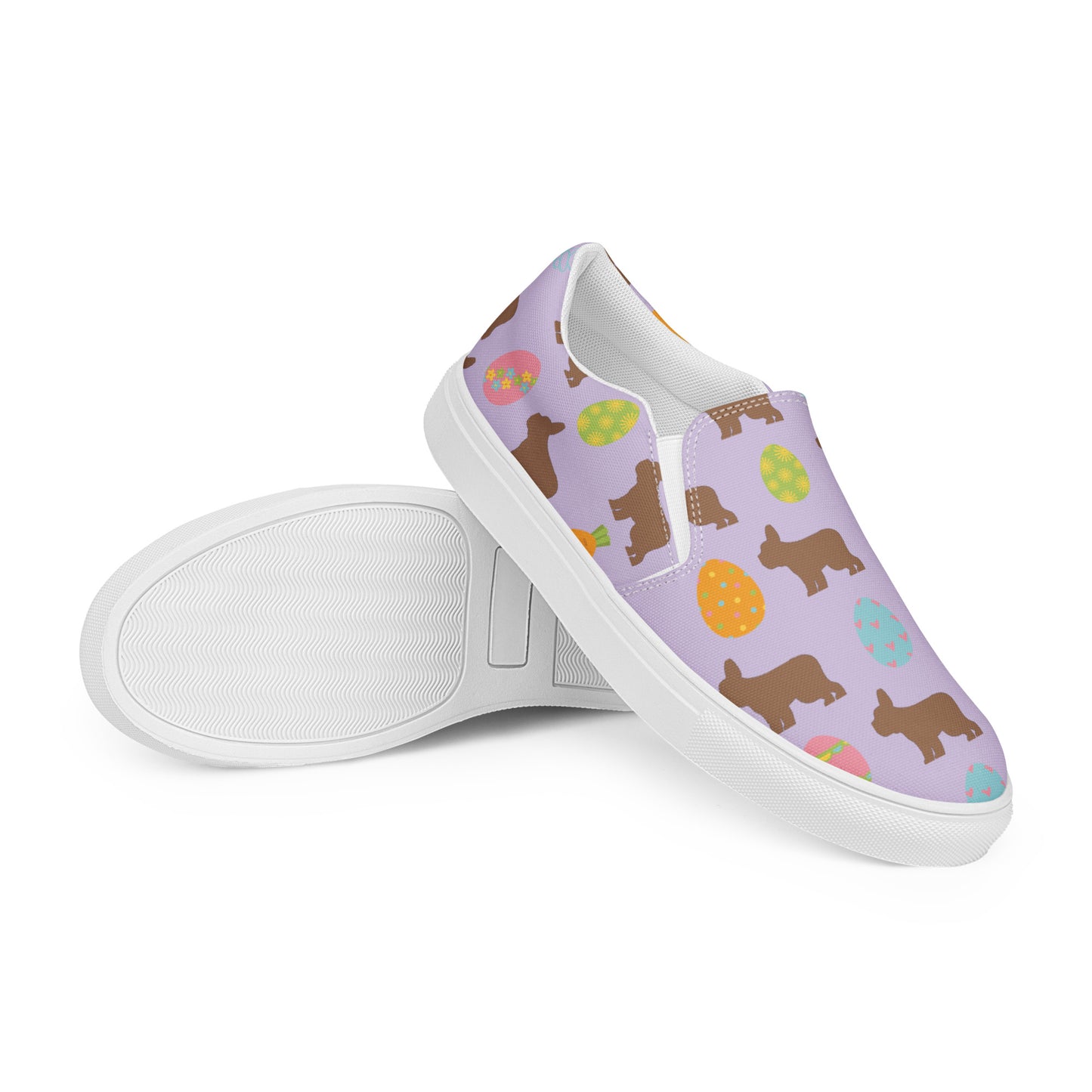 Spring Time Frenchie Women’s slip-on canvas shoes - Finleys Online